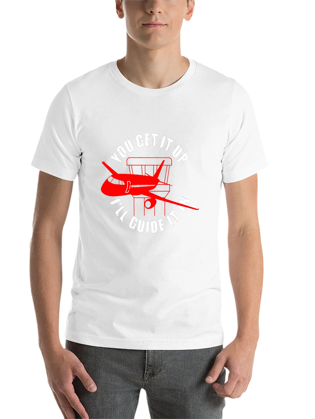 Black Pilot Guide Airplane T-Shirt view 14