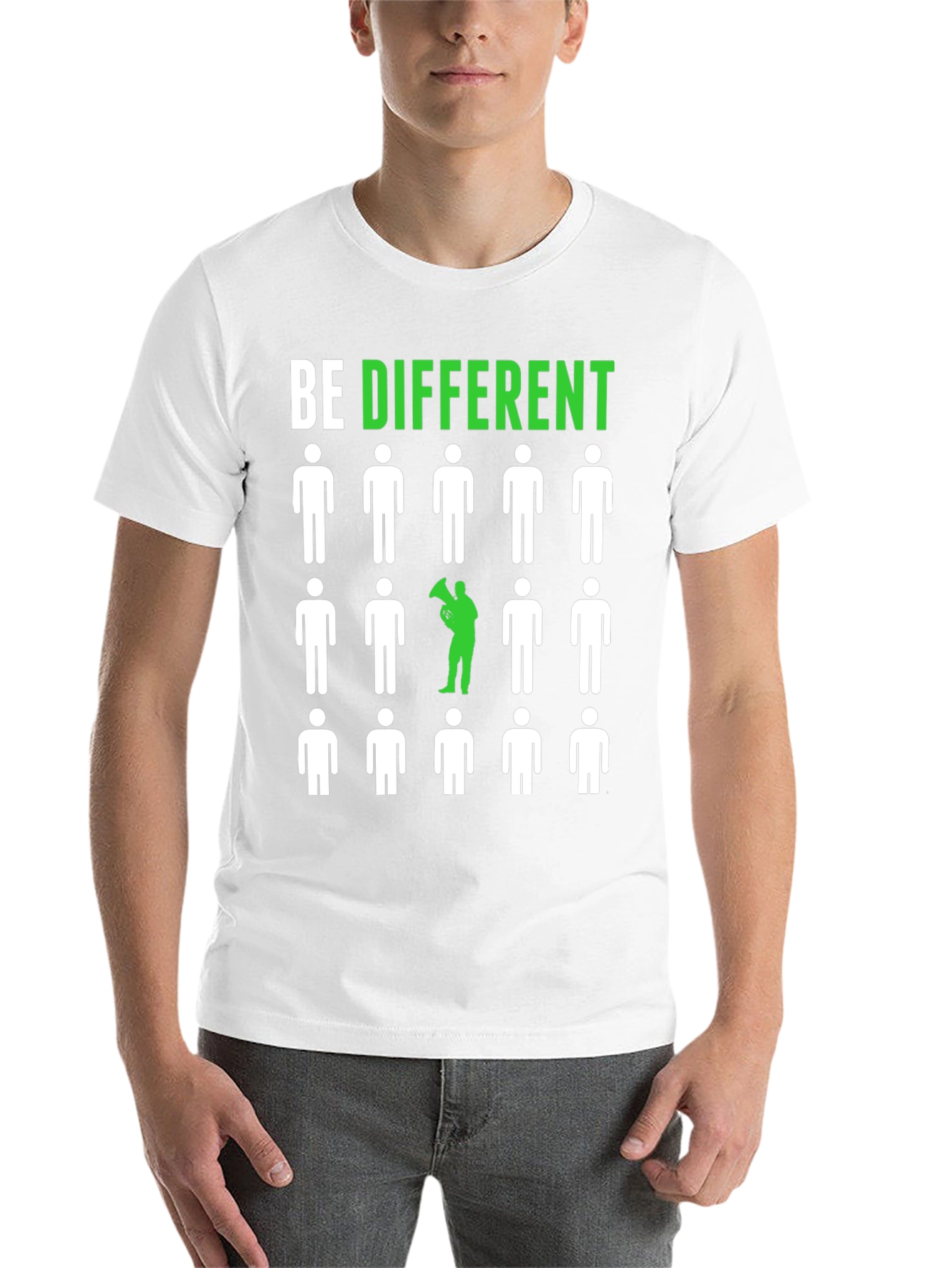 Black Be Different Graphic Tee - Unique Statement Shirt view 14