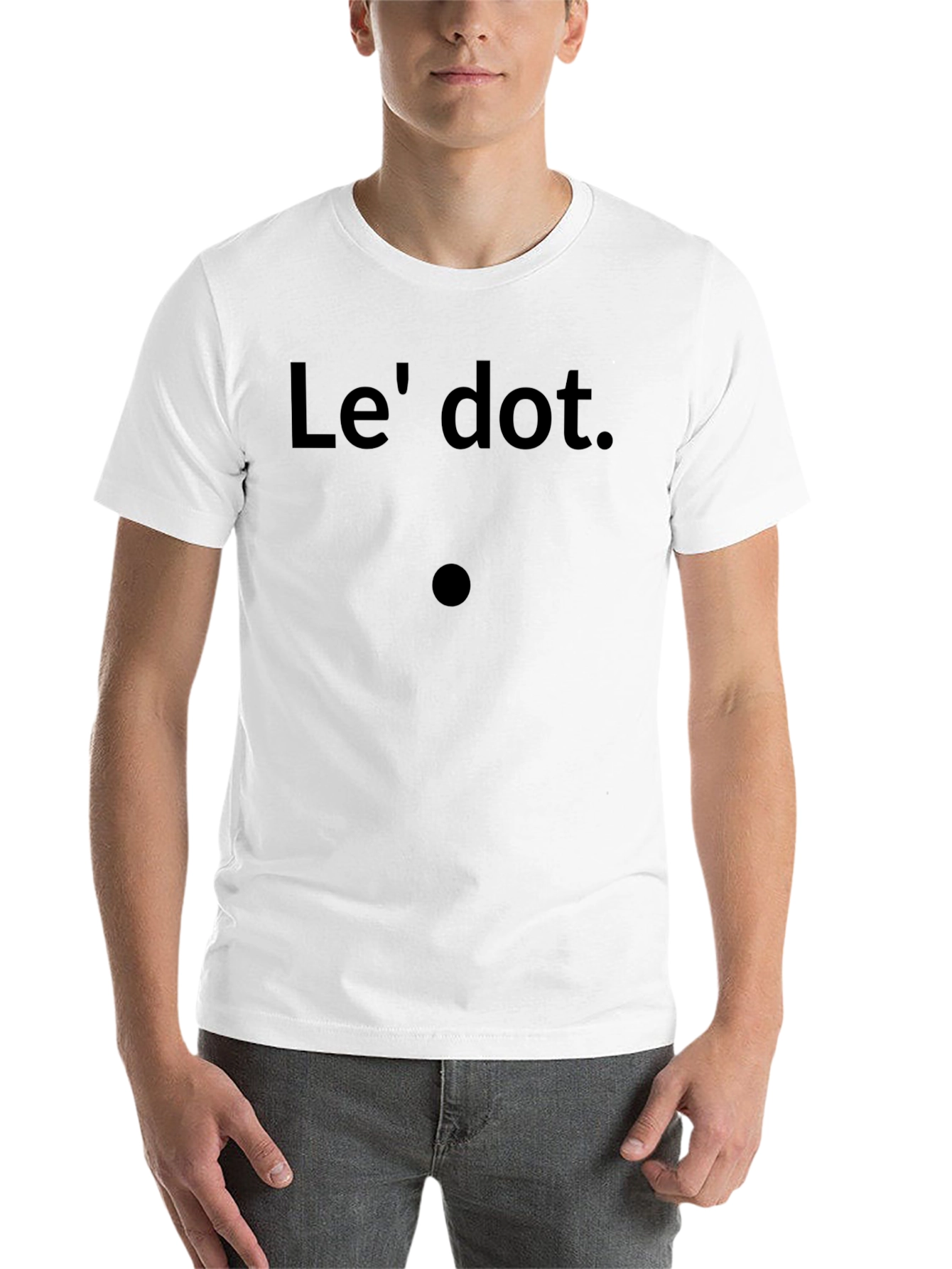 Black Le' Dot. Graphic T-Shirt - Minimalist Humor view 14