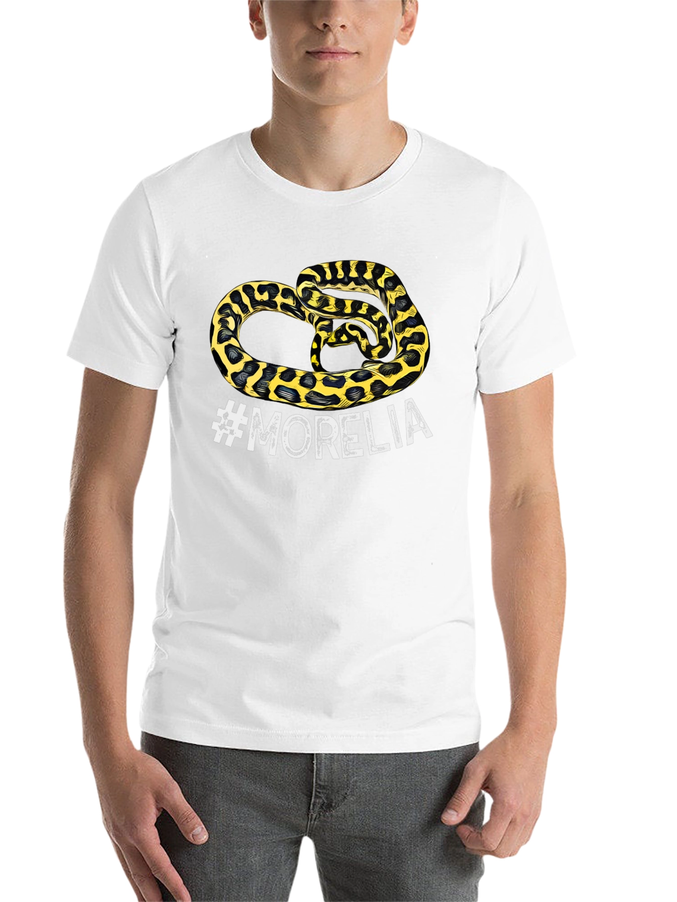 Black Morelia Snake Graphic T-Shirt - Men's Black Tee view 14