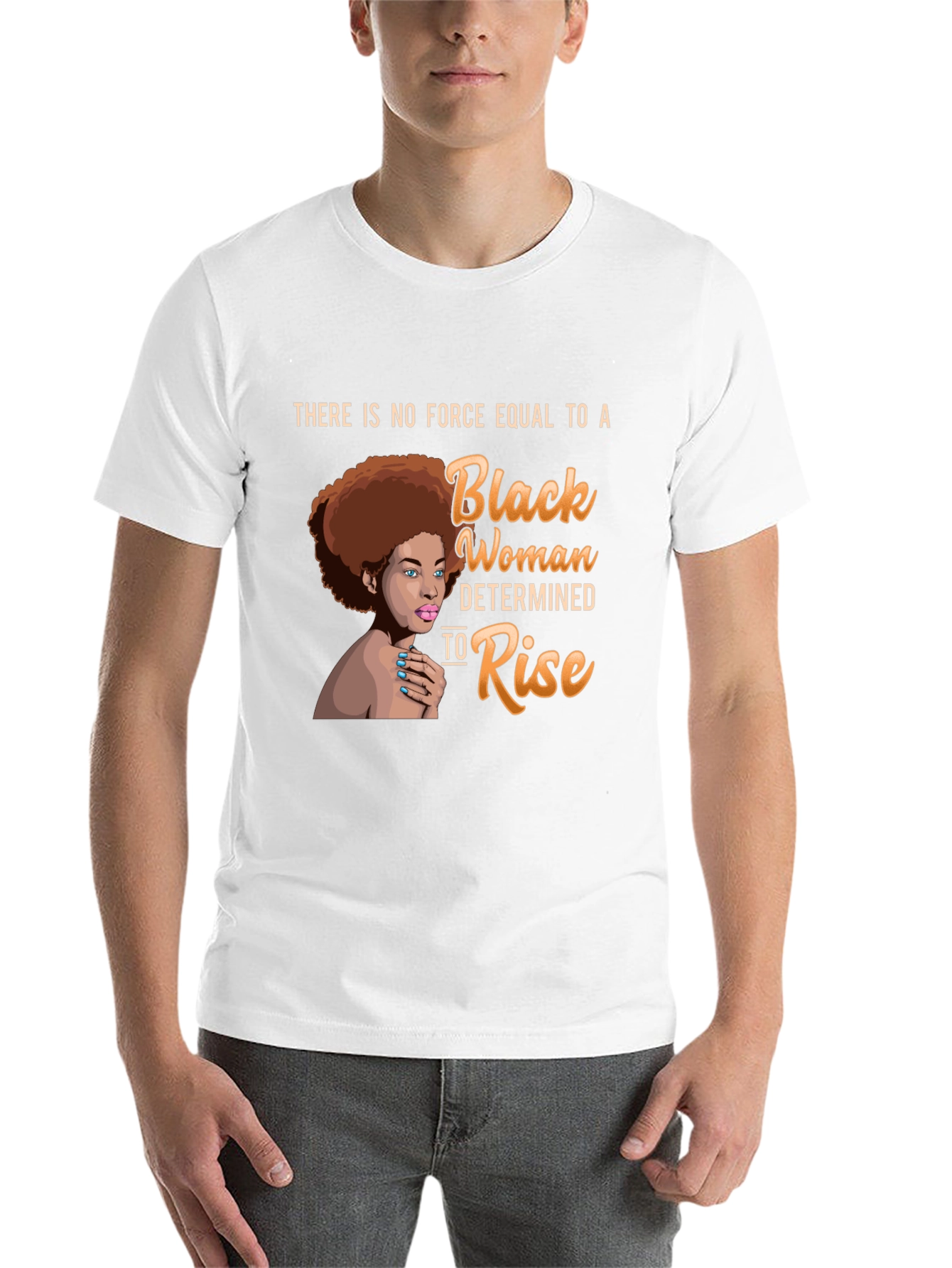 Black Black Woman Determined to Rise T-Shirt view 14
