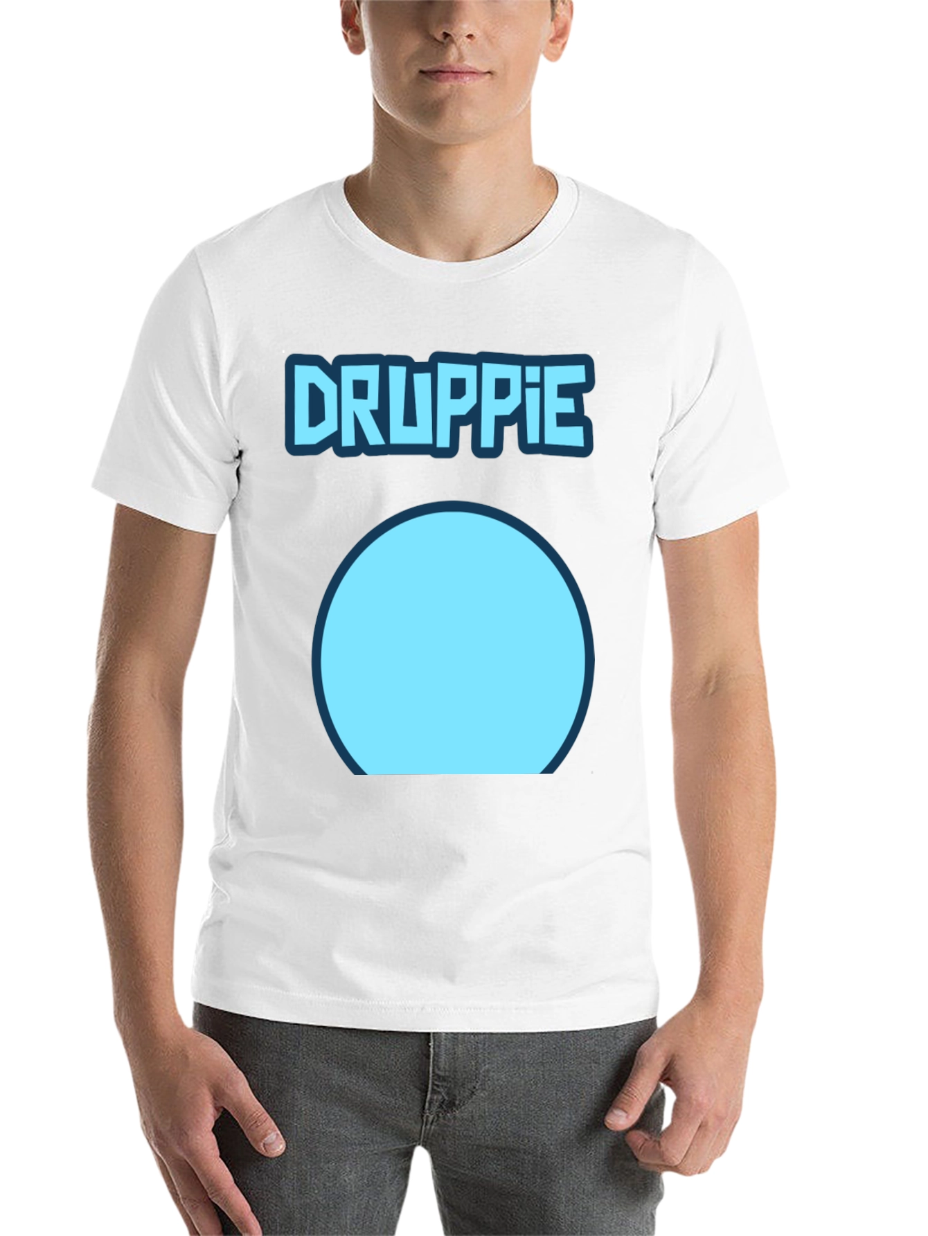 Black Droopie Graphic Tee - Men's Black T-Shirt view 14