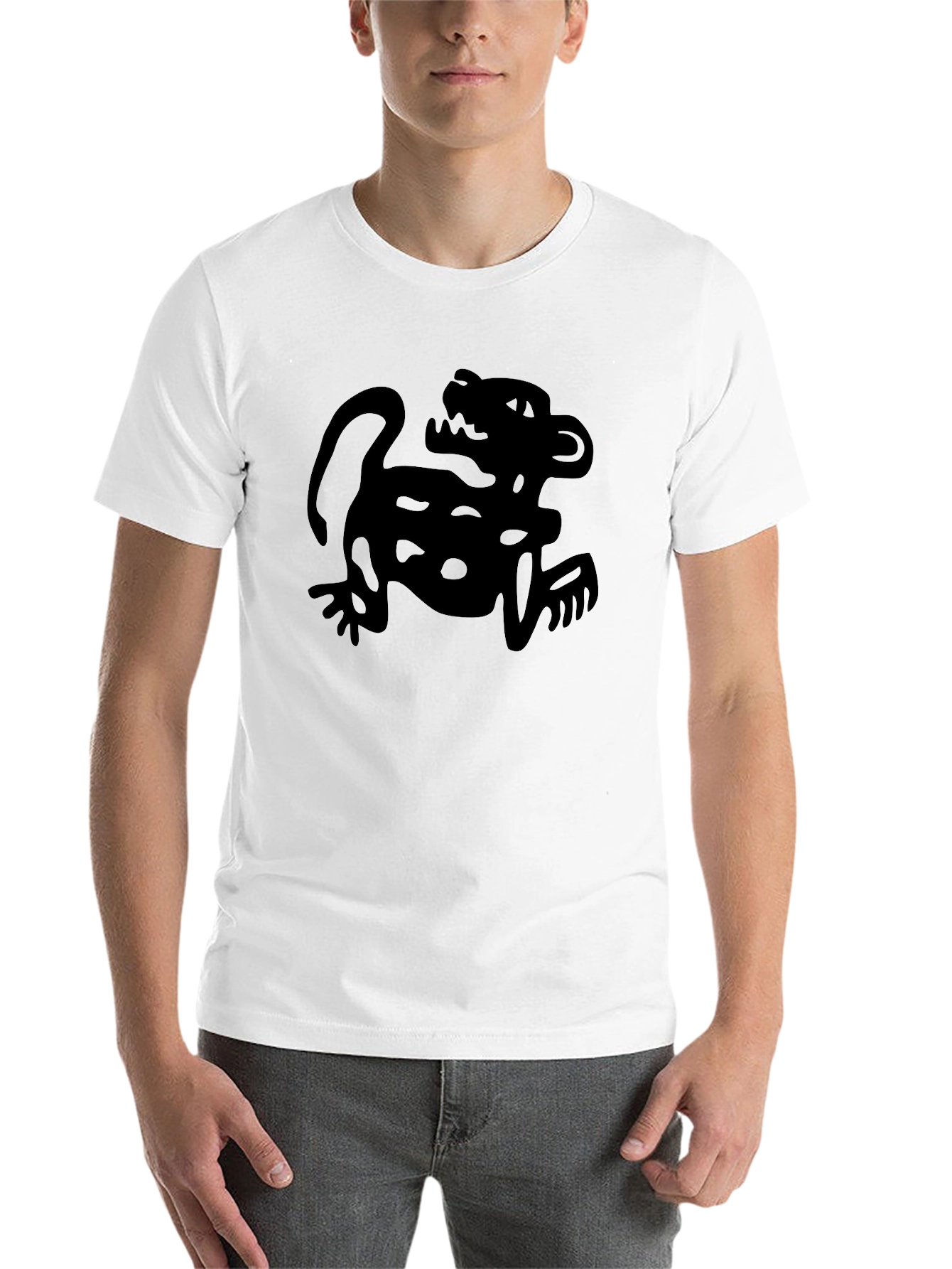 Black Black Jaguar Graphic Tee - Men's Crew Neck T-Shirt view 14