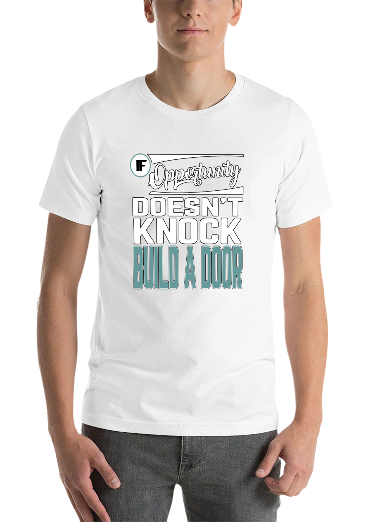 Opportunity Knocks Graphic T-Shirt - Black - 14
