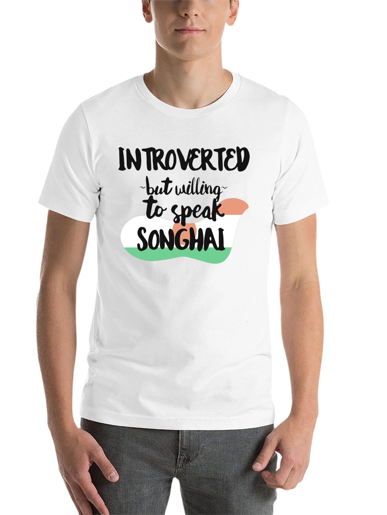 Introvert Songhai T-Shirt - Soft Black Tee - 14