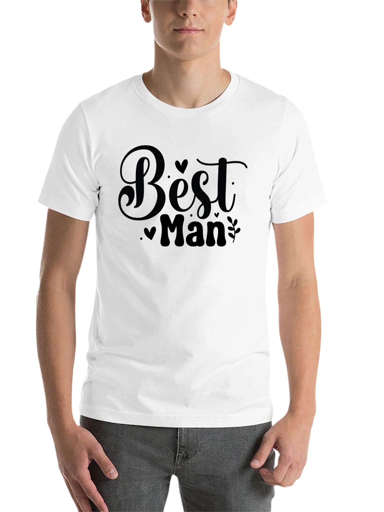 Black Best Man Graphic T-Shirt - Black view 14