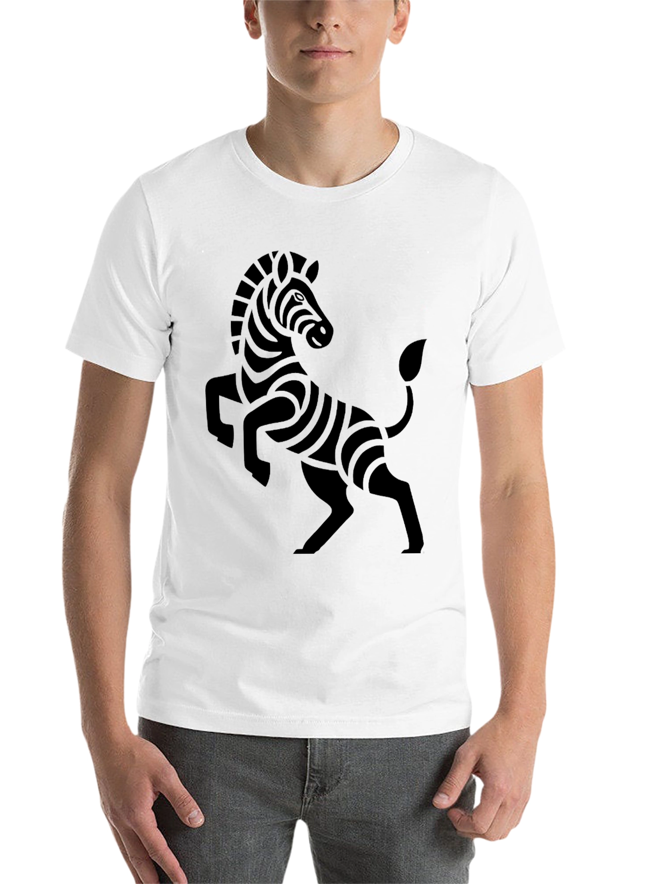 Black Black Zebra Graphic Tee - Stylish Casual Wear view 14