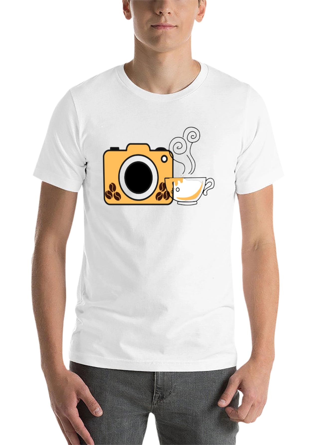 Black Coffee Camera Graphic Tee view 14