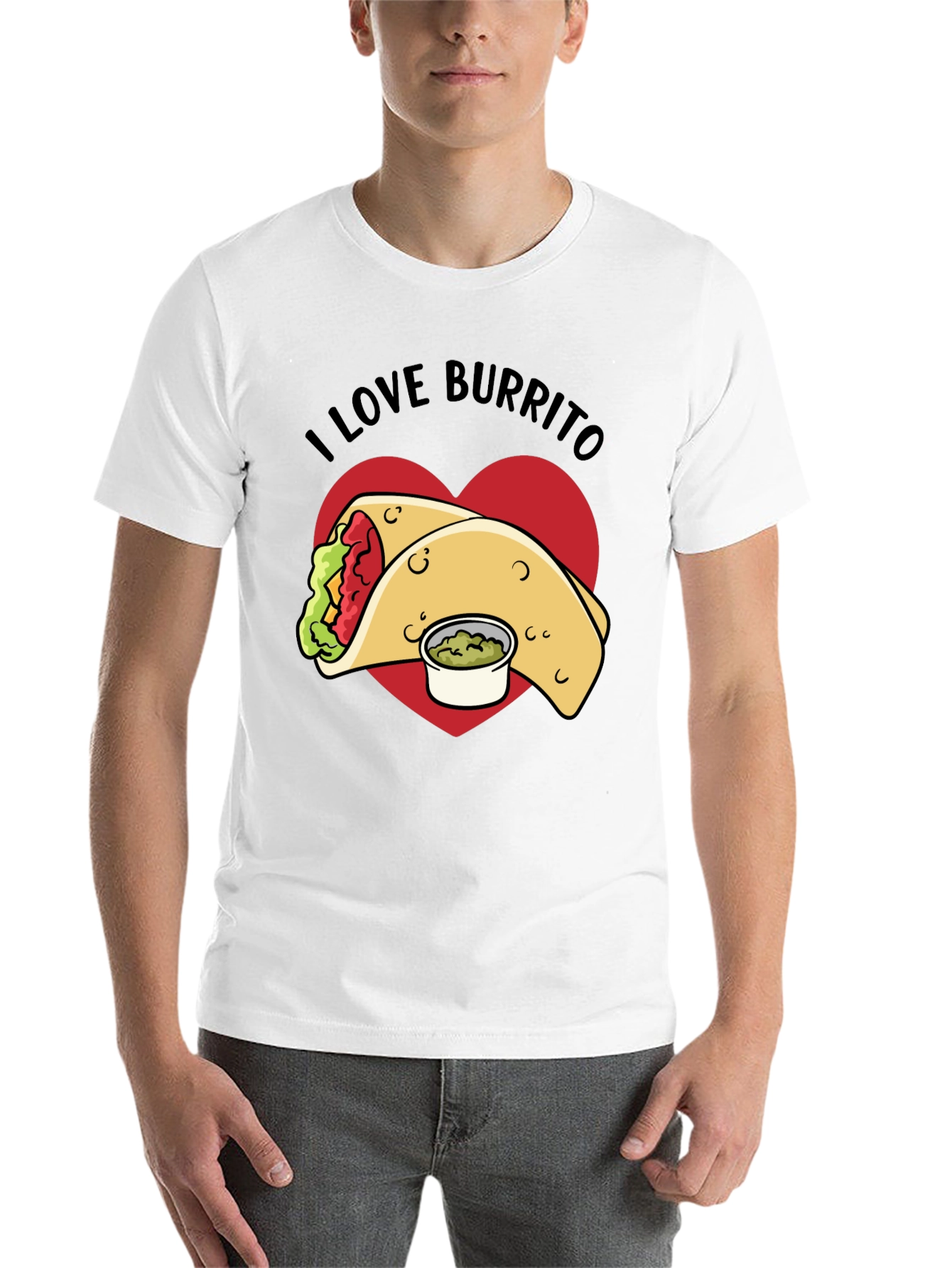 Black I Love Burrito Graphic T-Shirt view 14