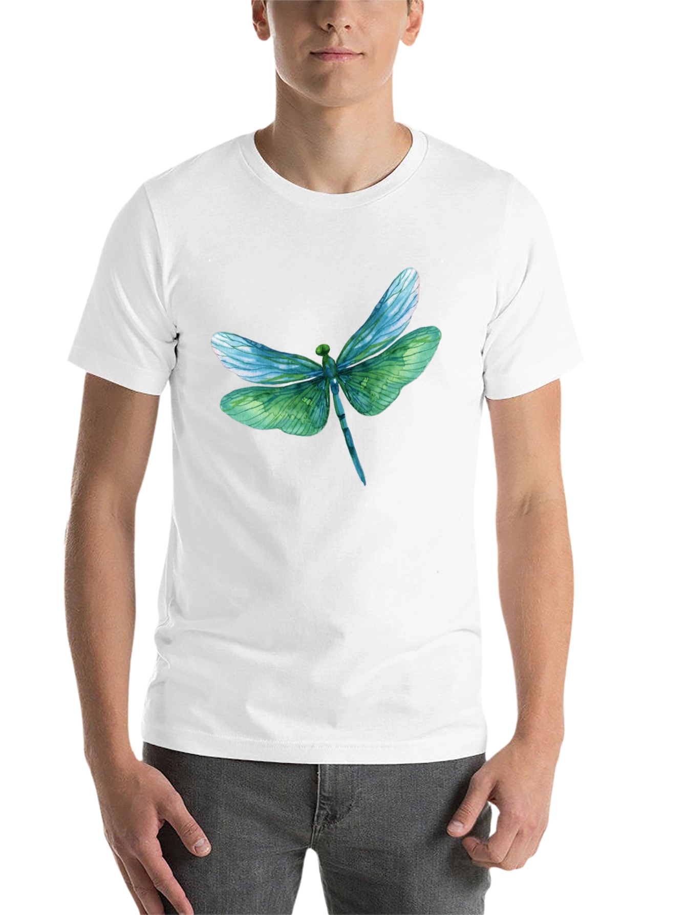 Black Dragonfly Graphic Tee - Black Cotton Blend view 14