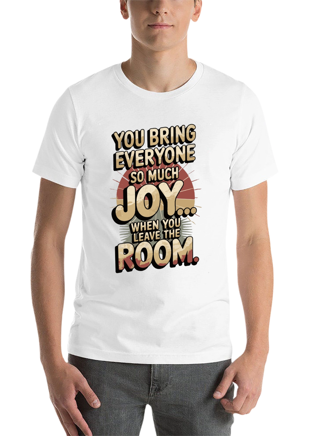 Black Humorous Graphic T-Shirt - You Bring Joy view 14