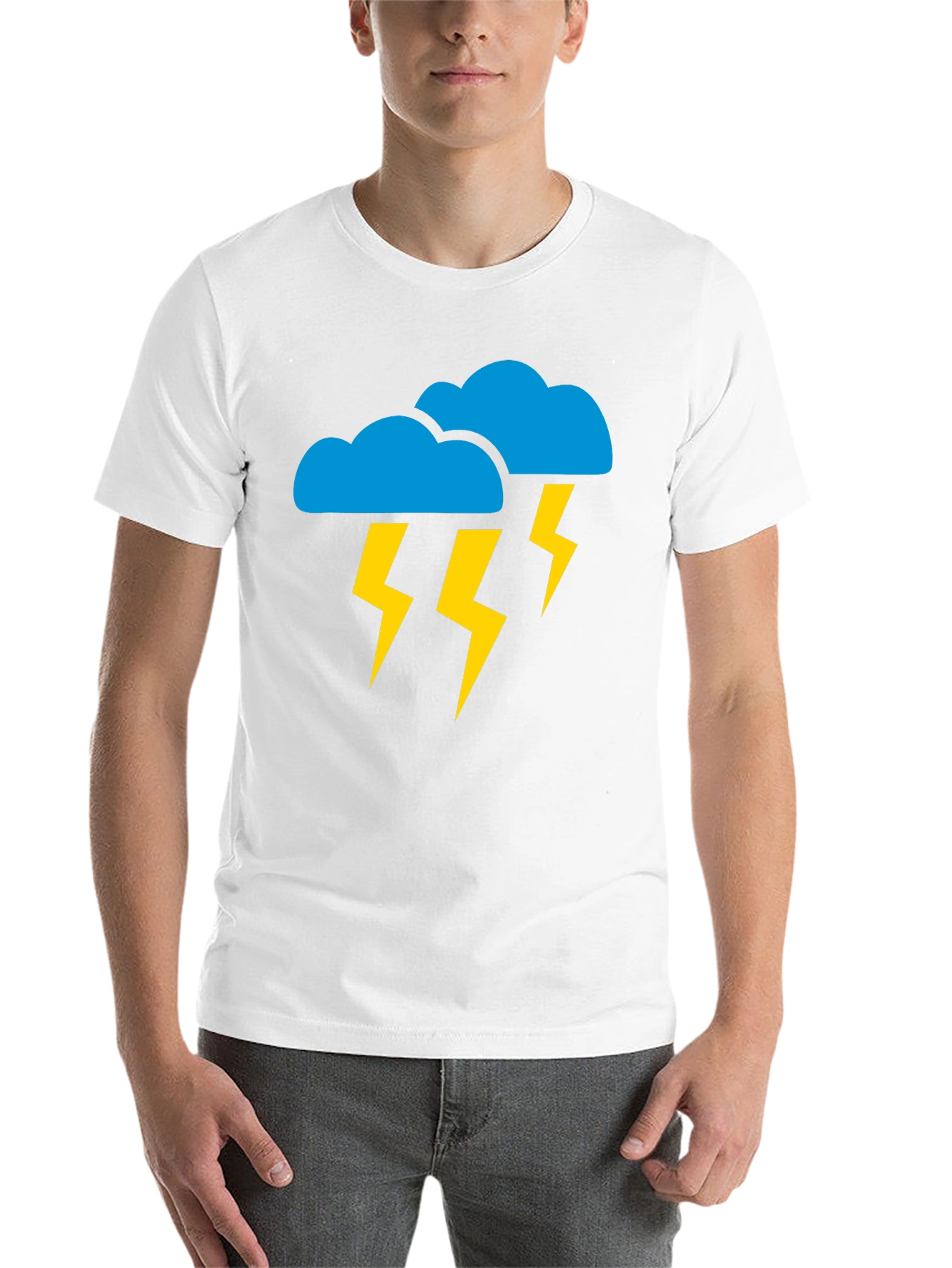 Black Stormy Weather Graphic Tee - Black Cotton T-Shirt view 14