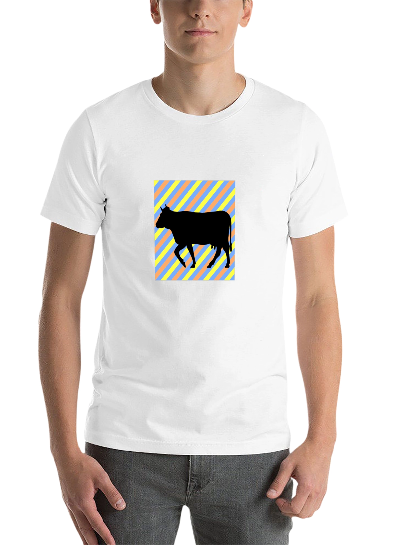 Black Cow Silhouette Graphic Tee - Black view 14