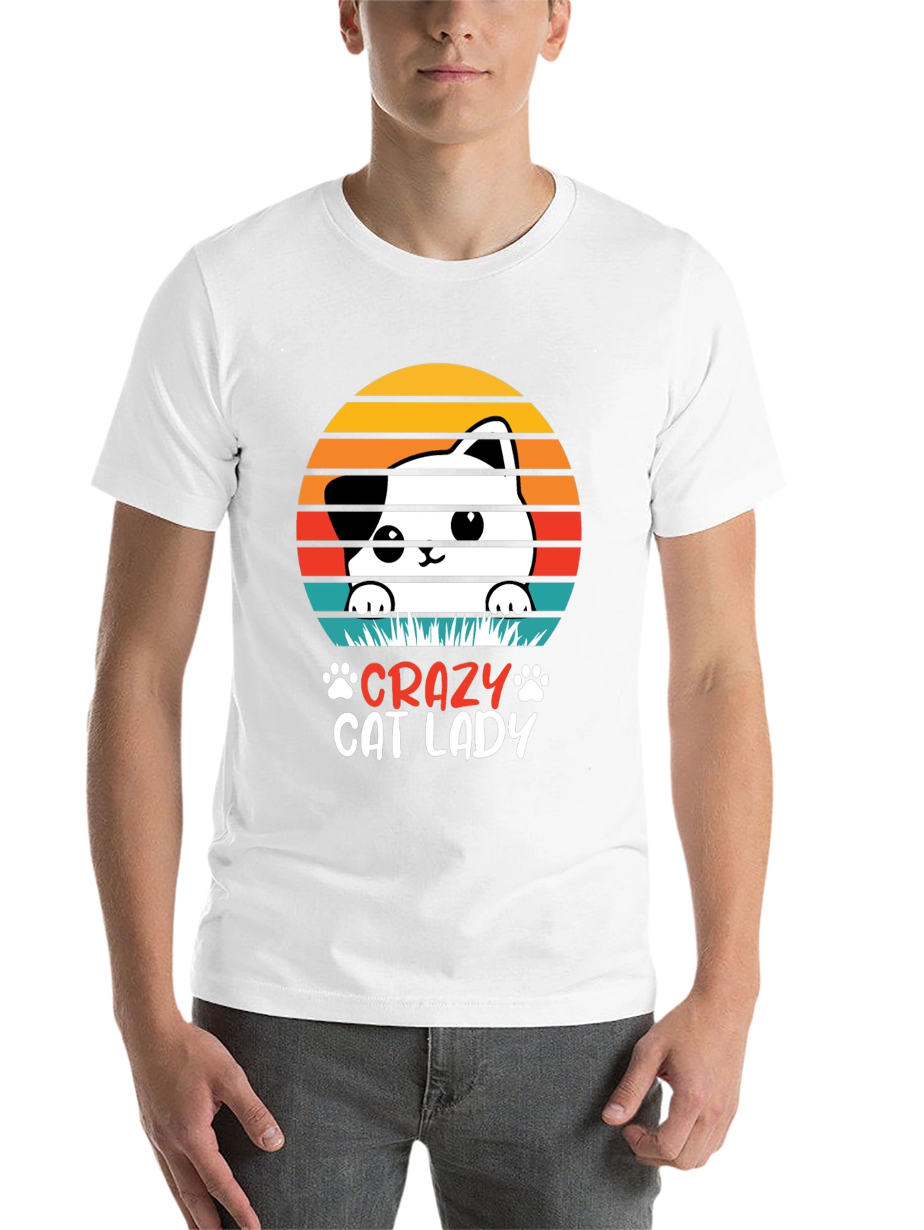 Black Crazy Cat Lady Graphic Tee view 14