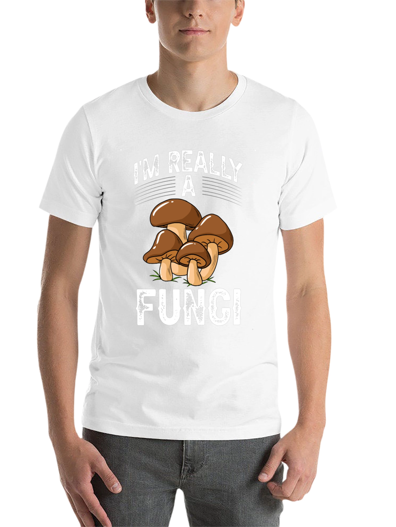 Black I'm Really a Fungi T-Shirt - Funny Mushroom Tee view 14