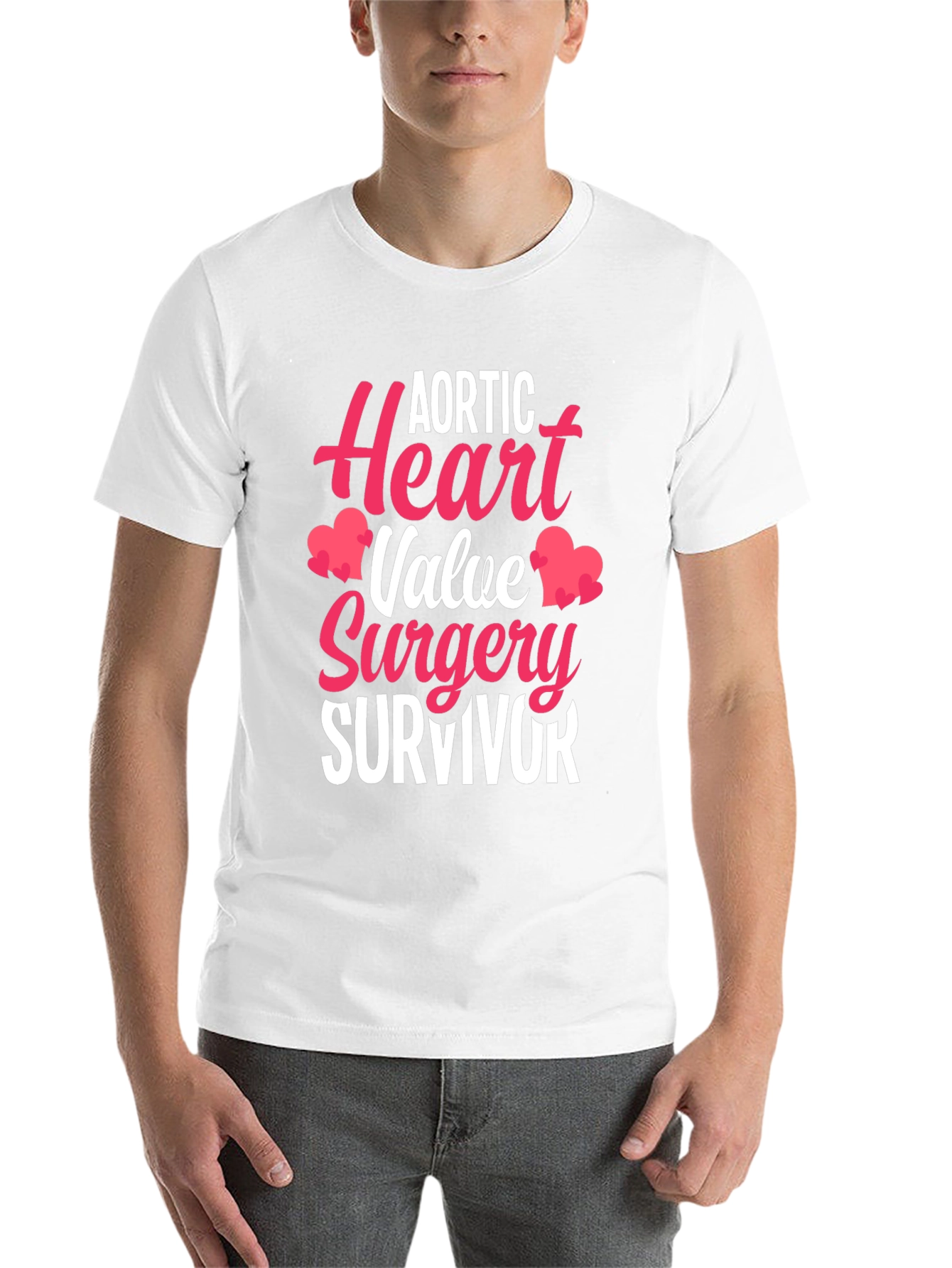 Aortic Heart Valve Surgery Survivor Graphic Tee - 14