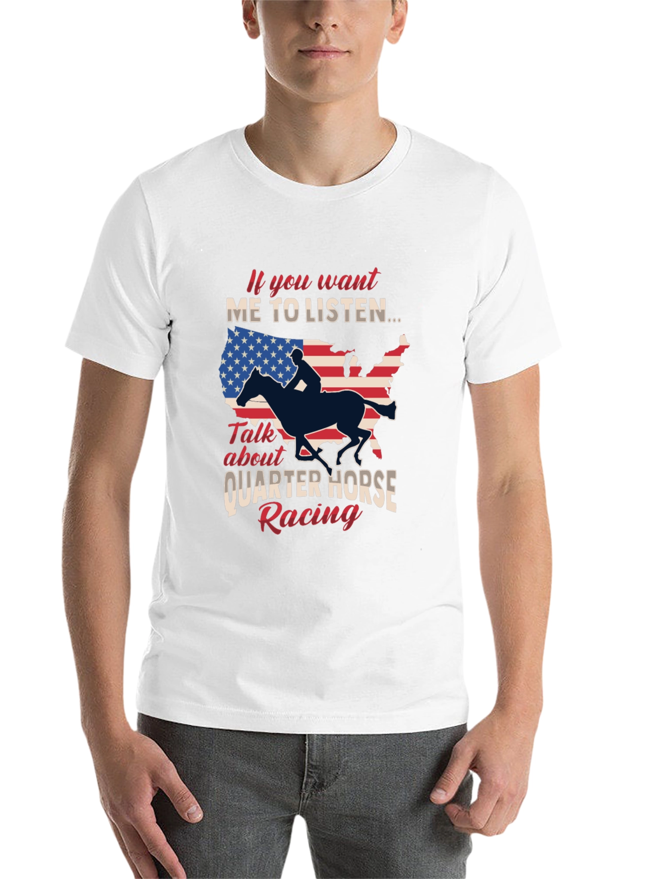 Black Quarter Horse Racing Graphic T-Shirt view 14