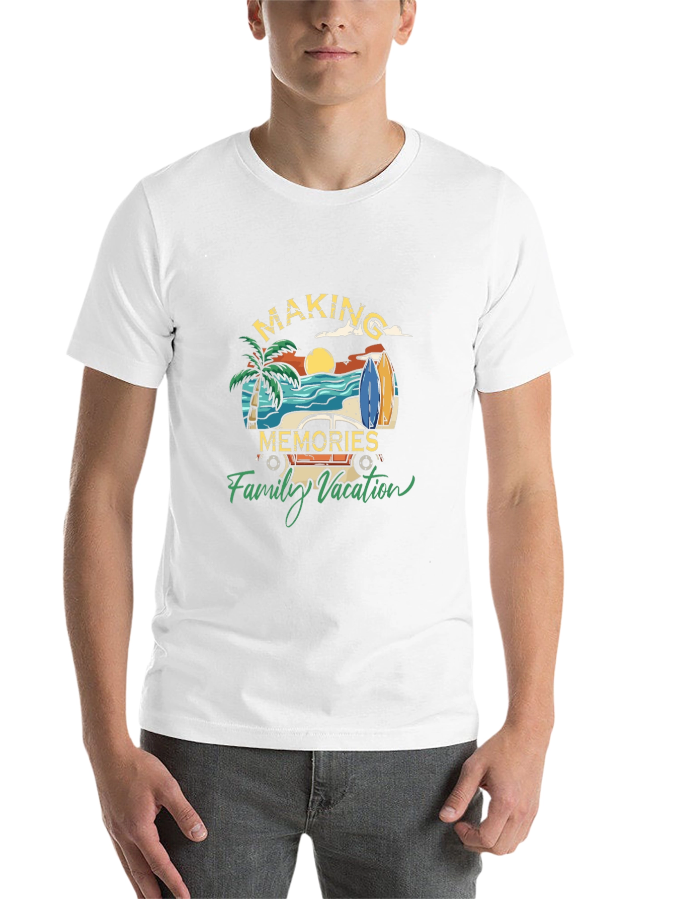 Black Making Memories Family Vacation T-Shirt view 14