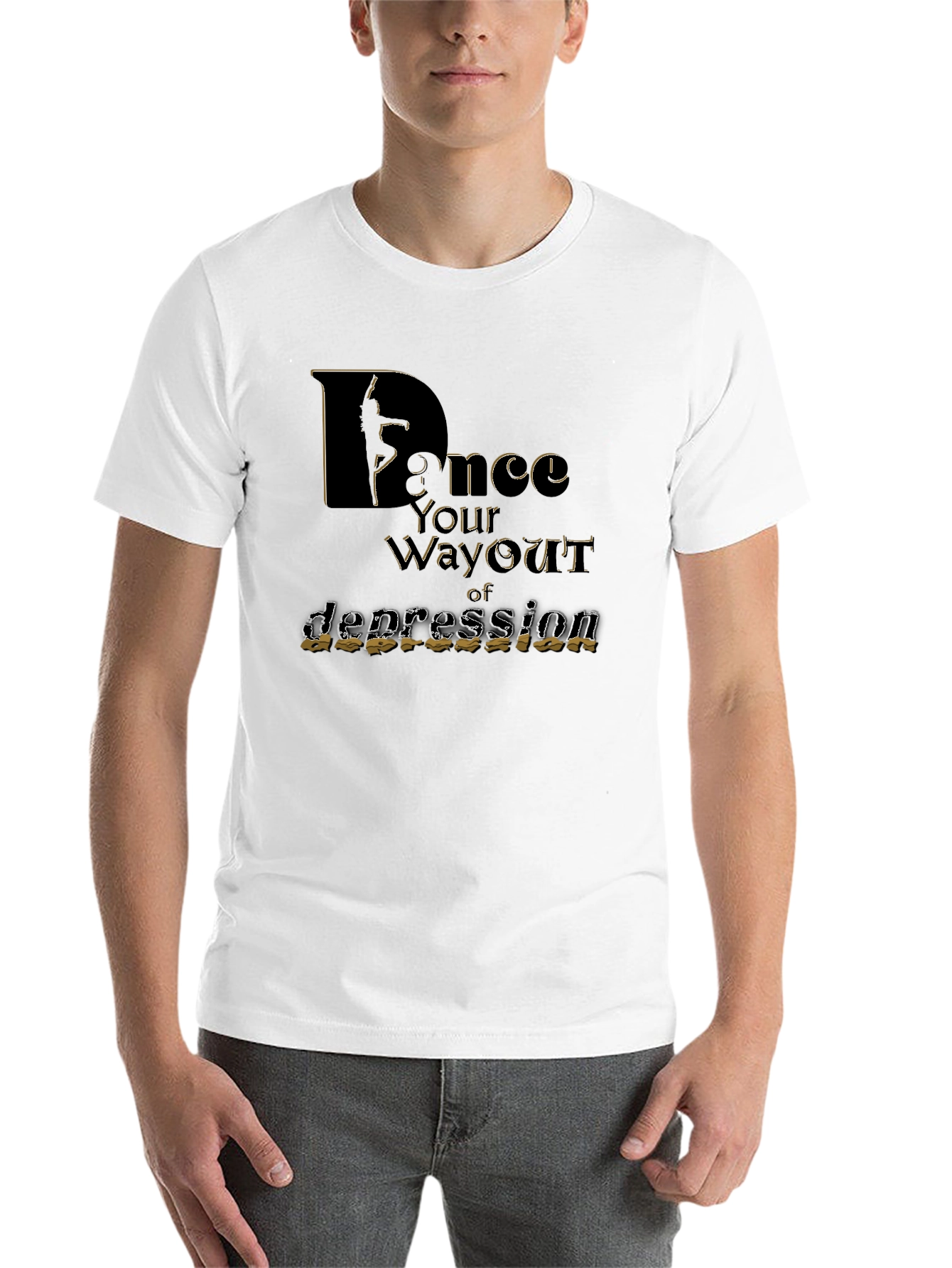 Black Dance Your Way Out of Depression T-Shirt view 14