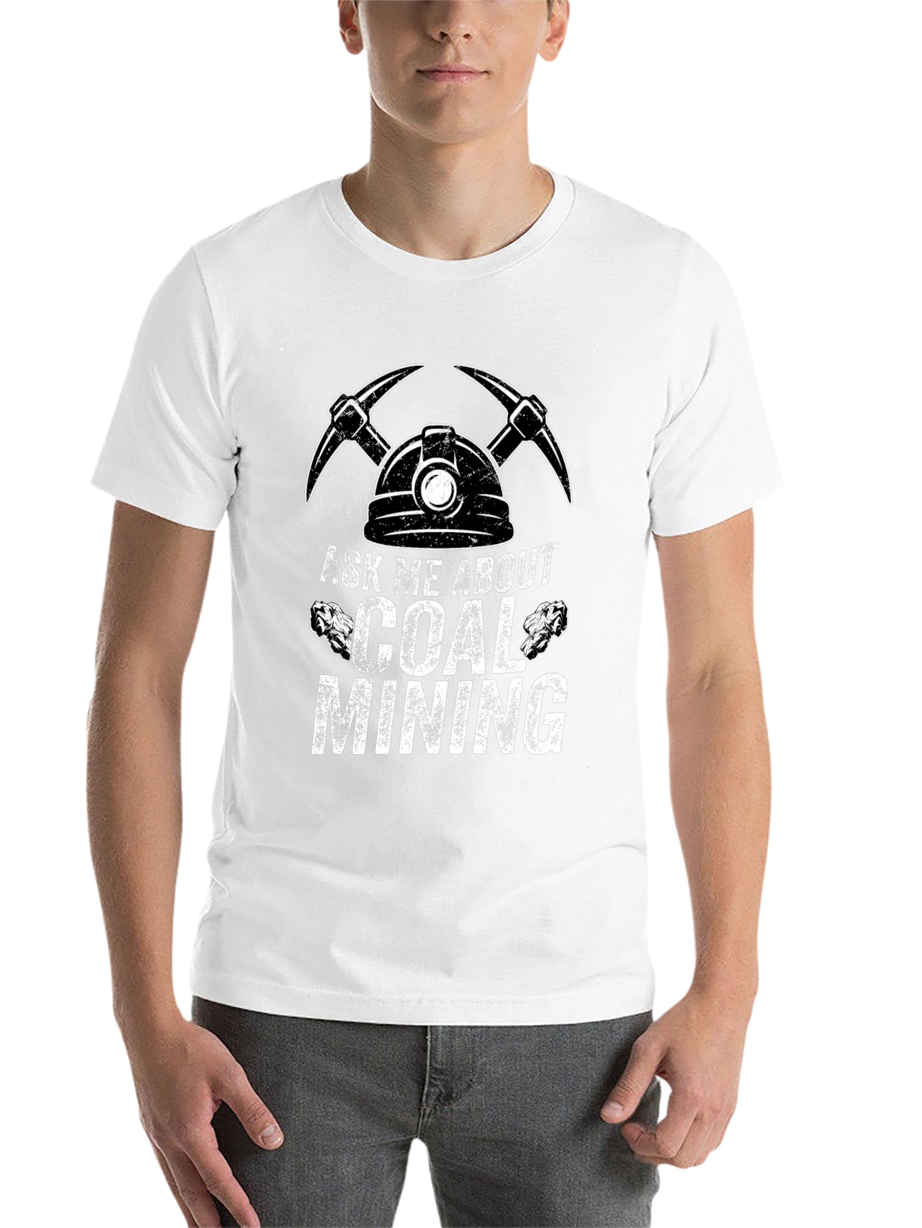 Black Ask Me About Coal Mining T-Shirt view 14