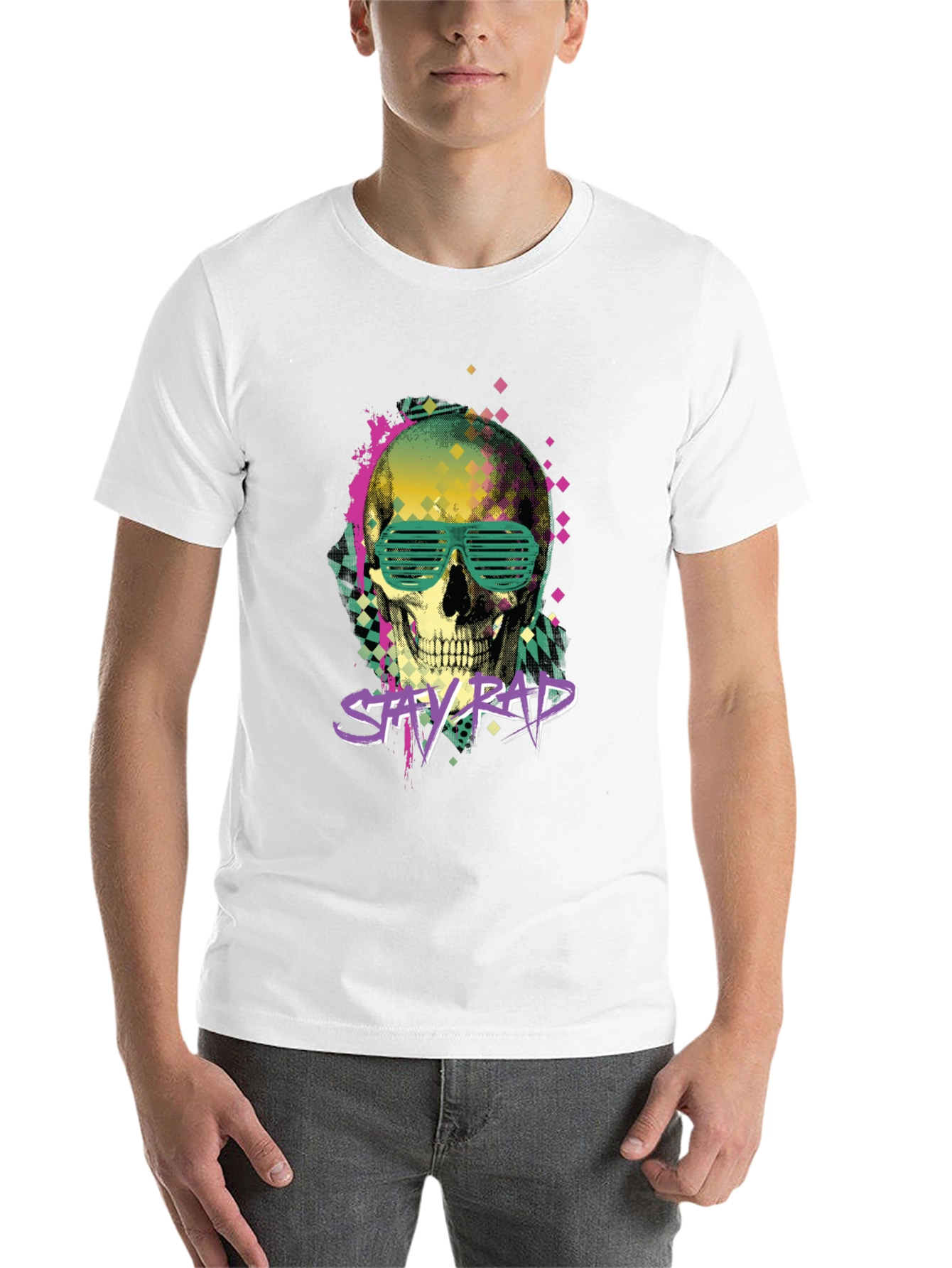 Black Stay Rad Graphic Tee - Skull & Shutter Shades view 14