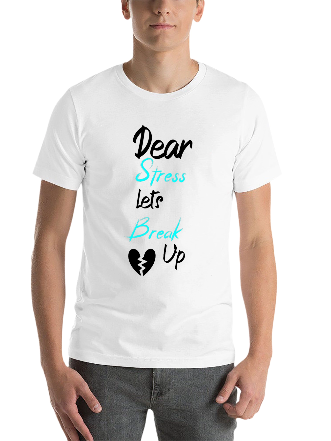 Black Dear Stress Break Up T-Shirt view 14