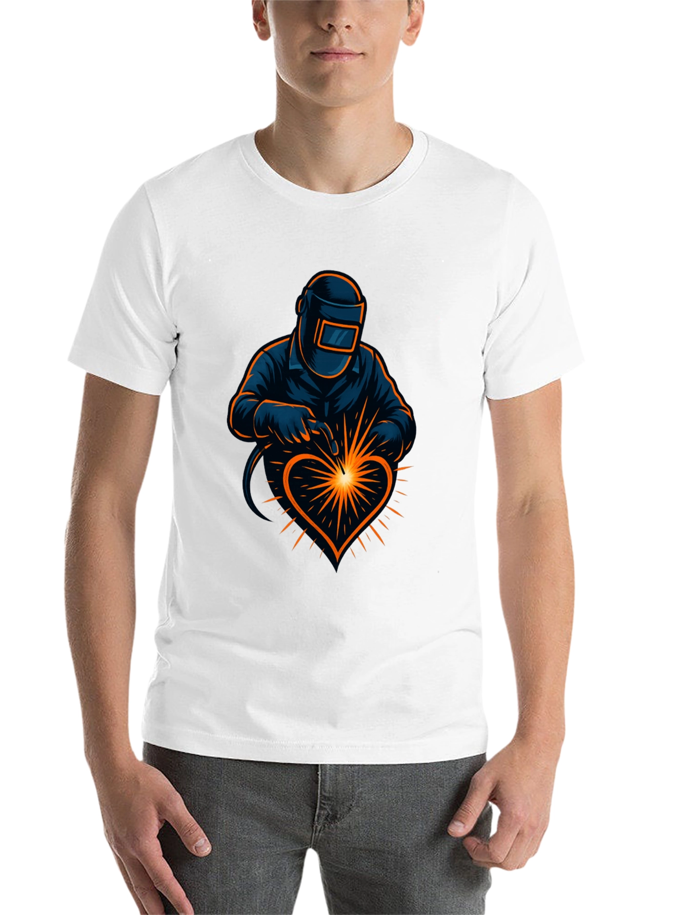 Black Welder's Heart Black T-Shirt - Love to Weld view 14