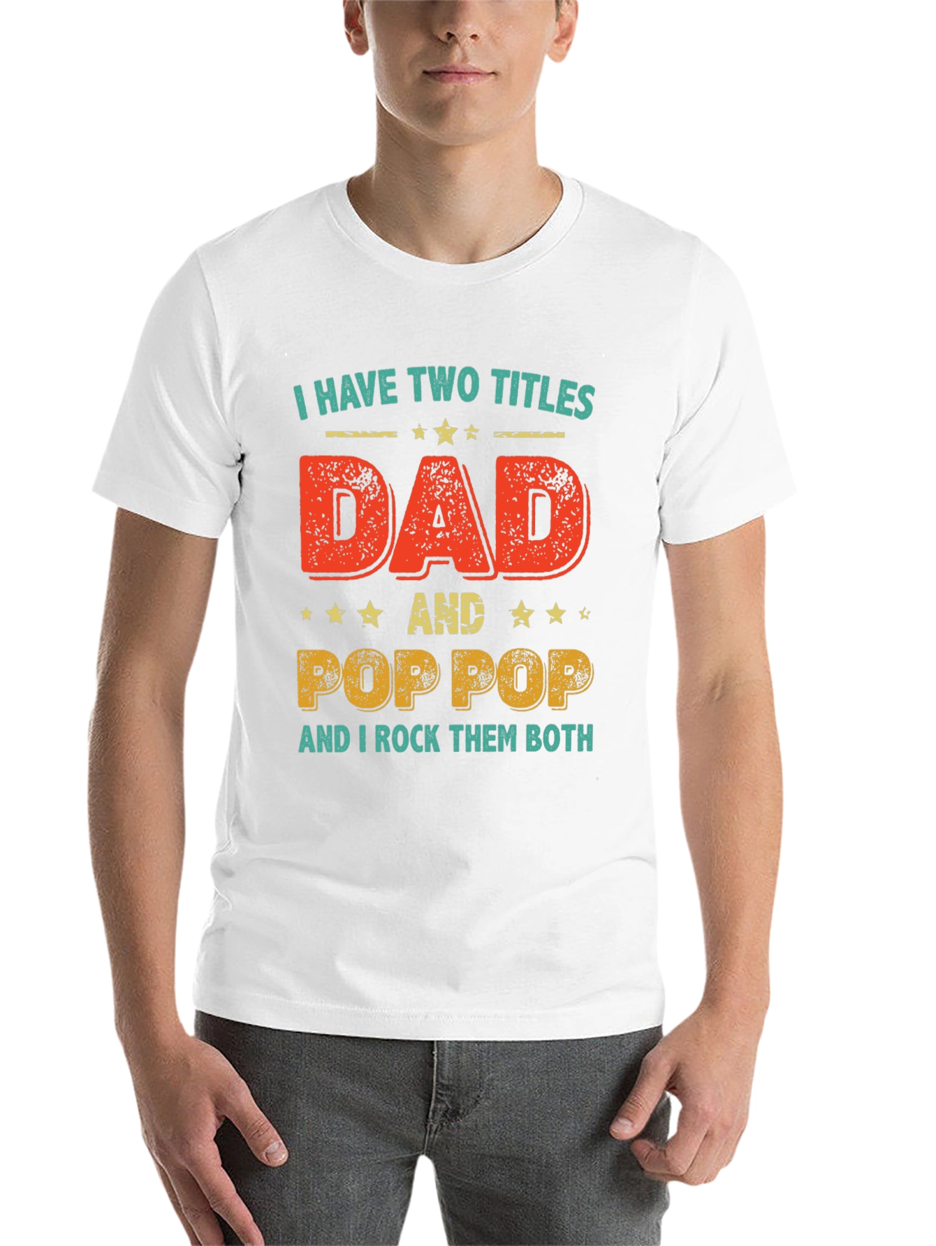 Black Dad & Pop Pop T-Shirt - I Have Two Titles Tee view 14