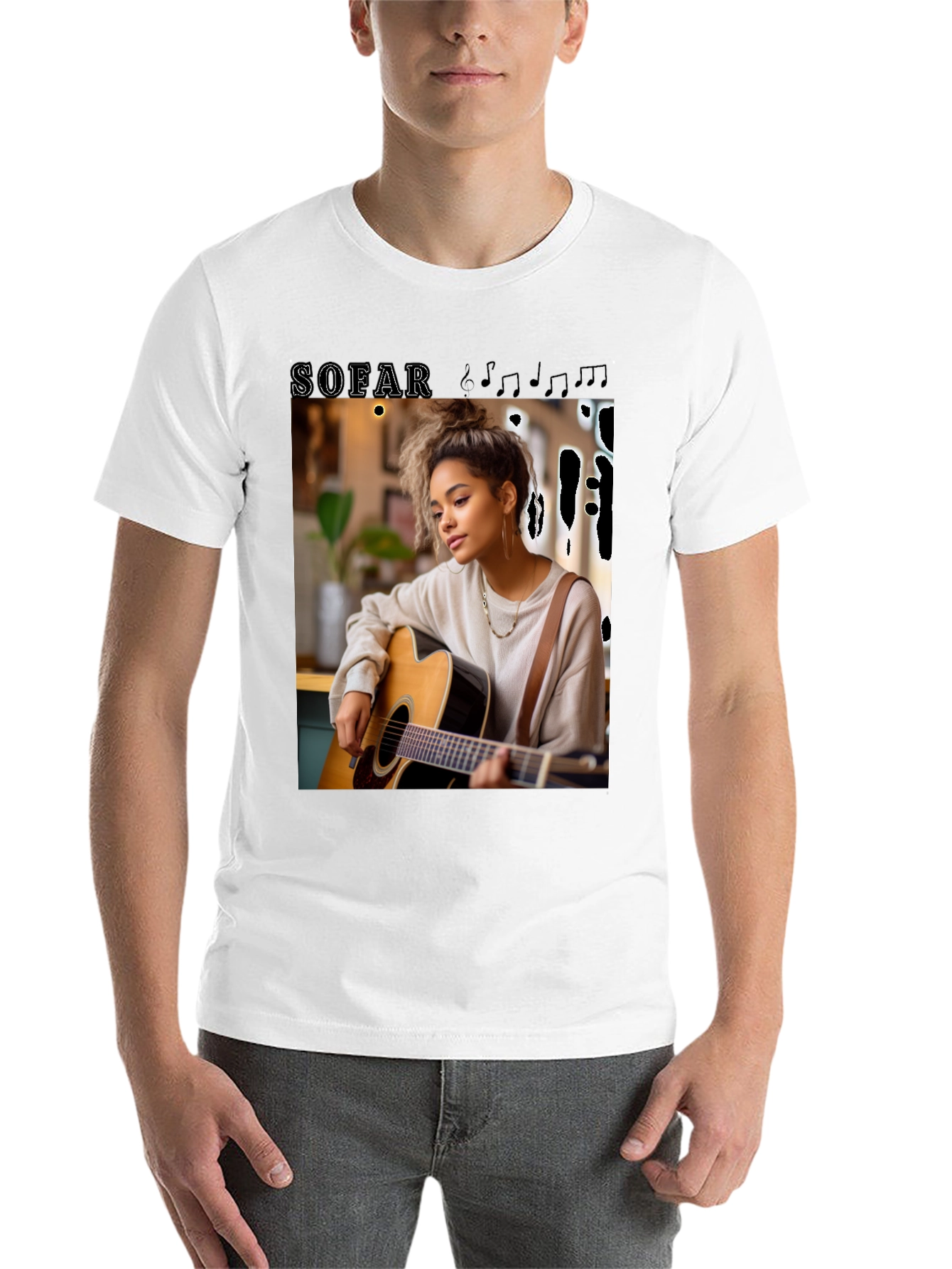 Black SOFAR Graphic Tee - Musician Design view 14