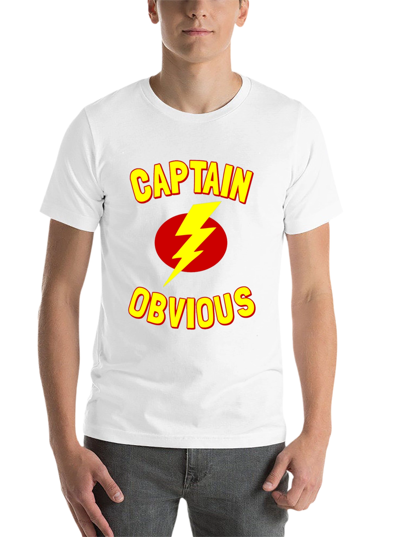 Black Captain Obvious T-Shirt - Funny Humor Tee view 14