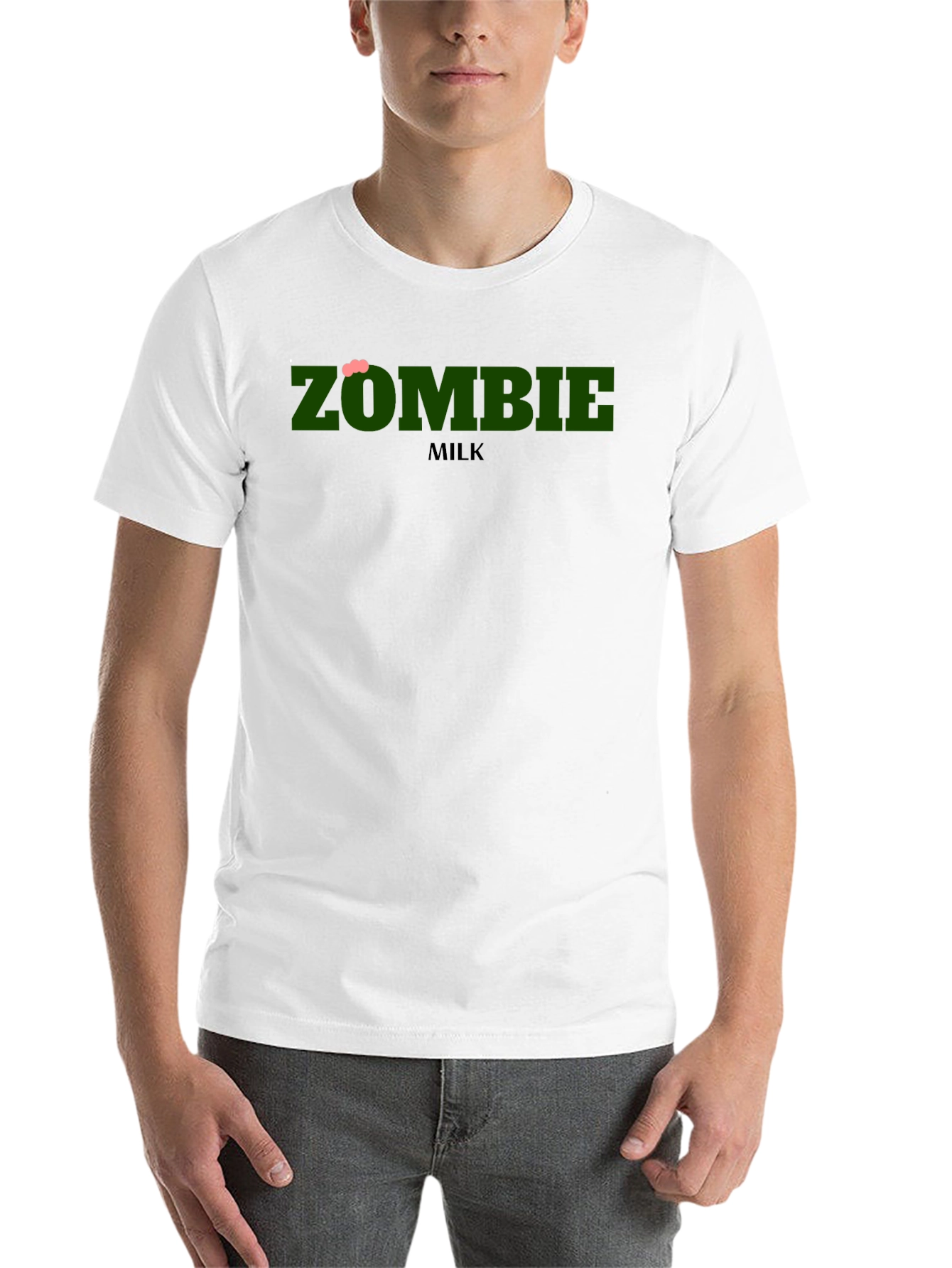 Black Zombie Milk T-Shirt - Unique Graphic Tee view 14