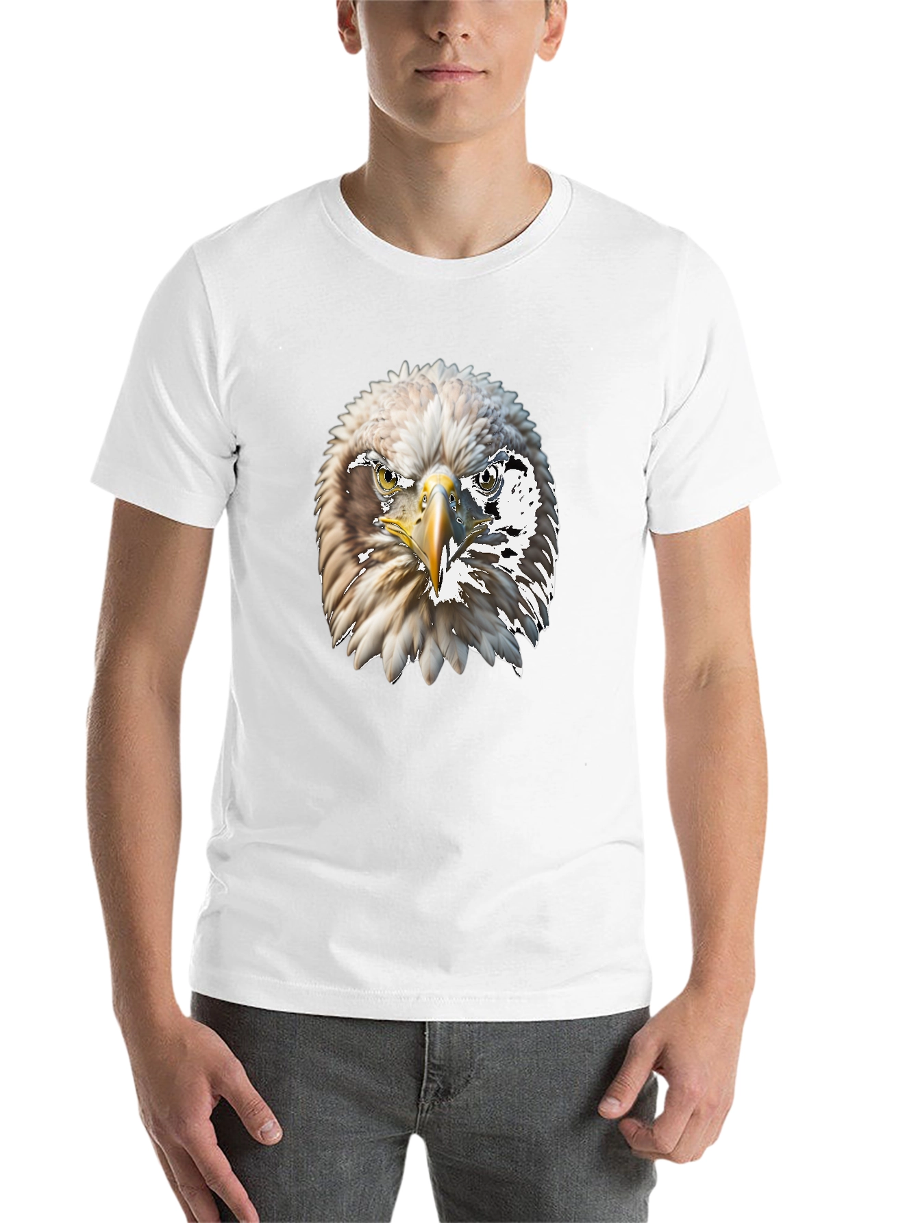 Black Eagle Graphic Tee - Bold Bird of Prey Design view 14