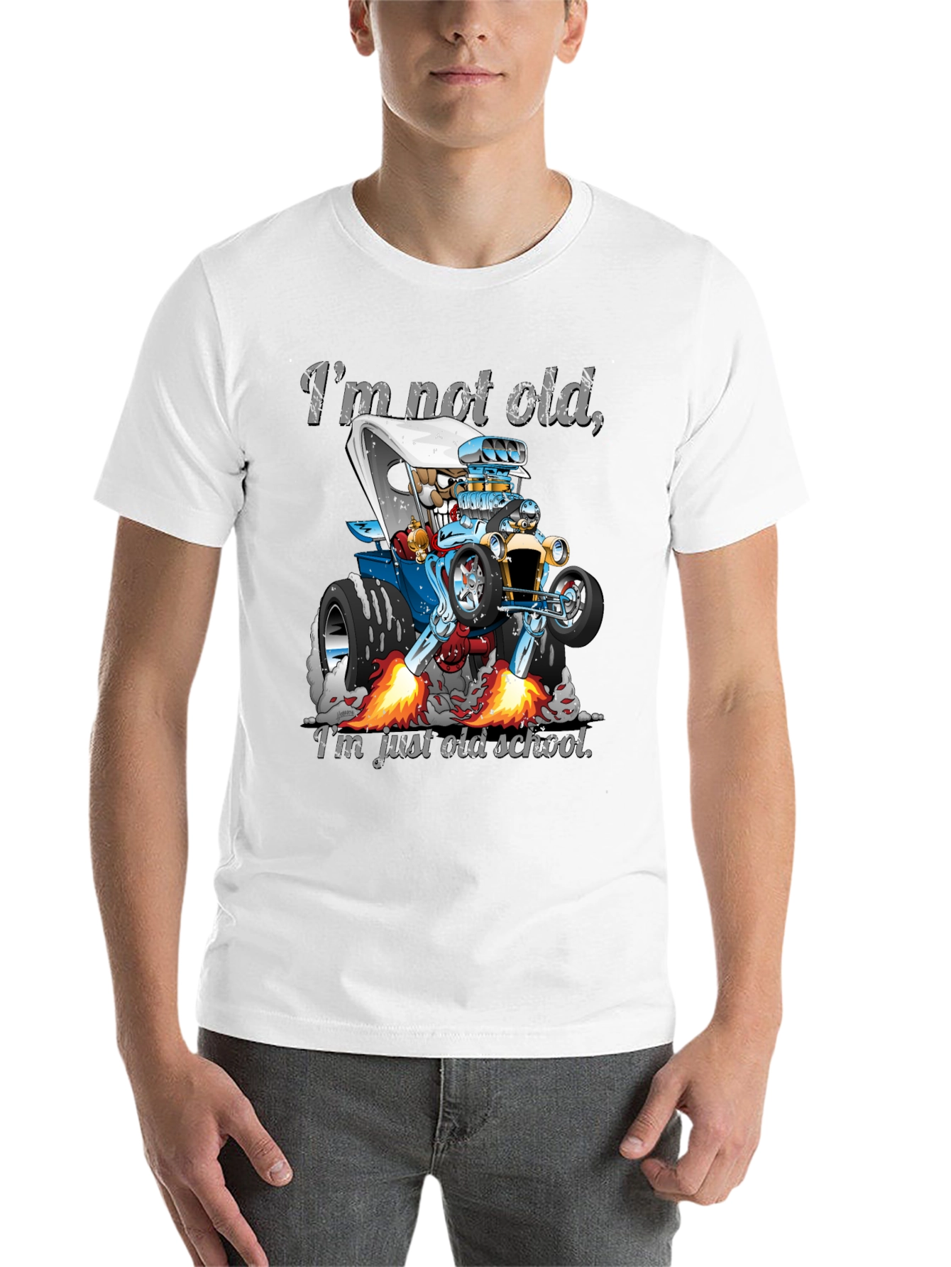 Black I'm Not Old, Just Old School Car T-Shirt view 14