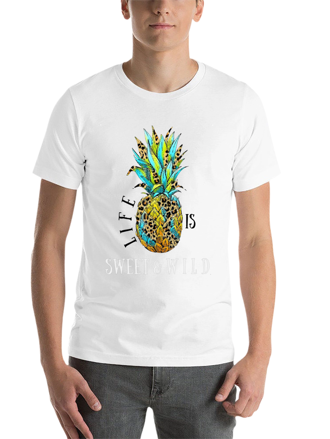 Black Sweet & Wild Pineapple Graphic Tee view 14