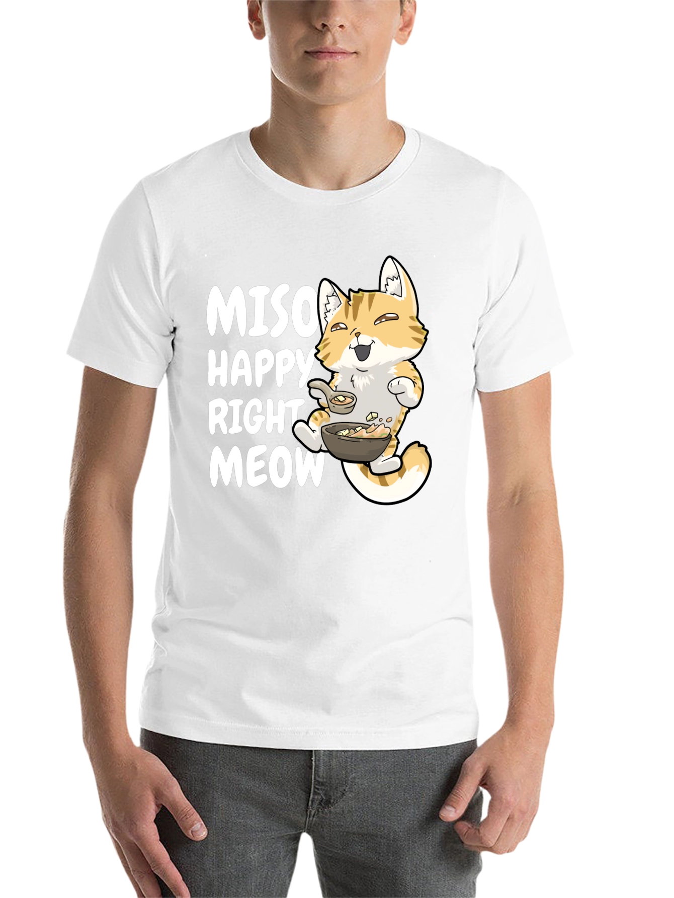 Black Miso Happy Right Meow T-Shirt view 14