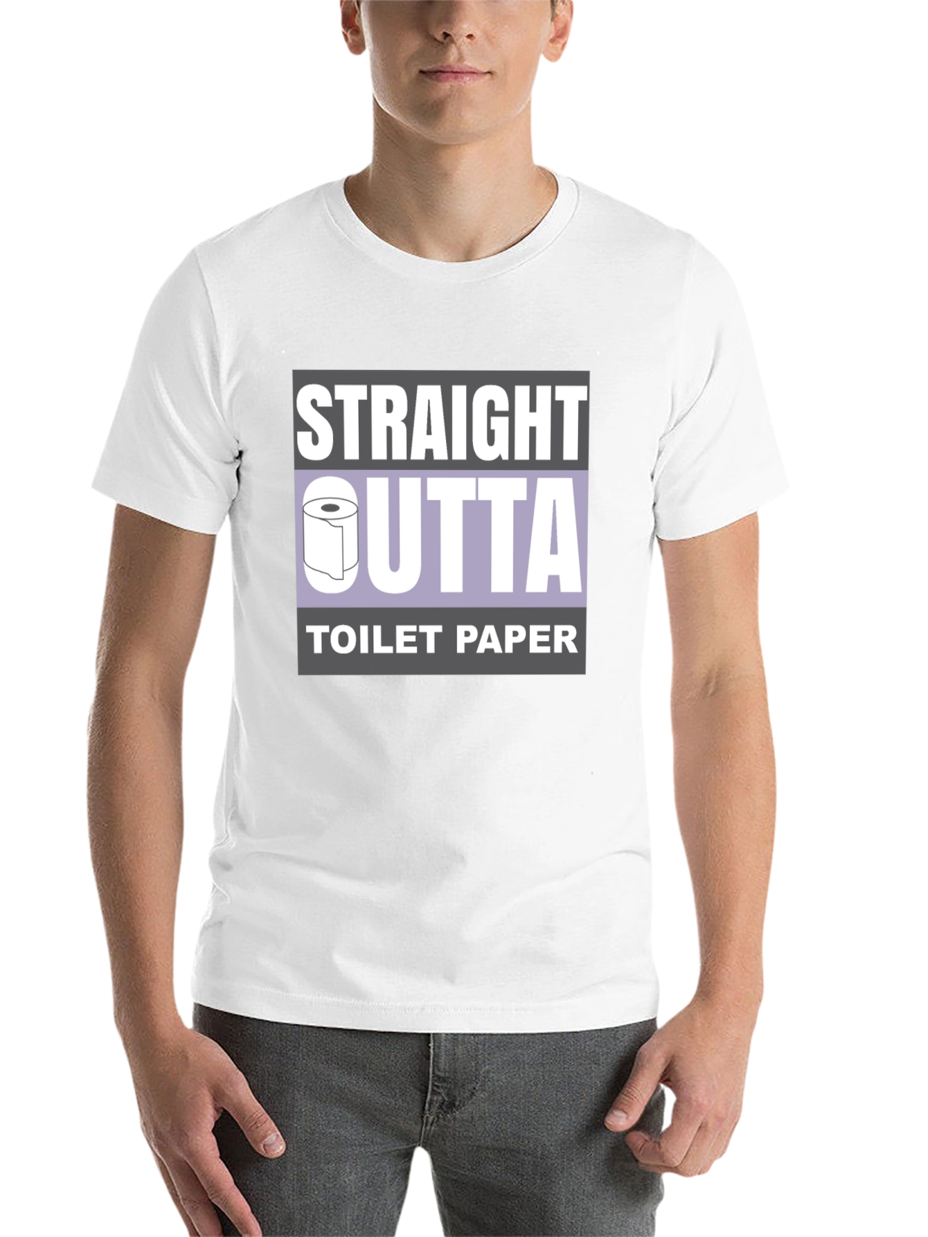 Black Straight Outta Toilet Paper T-Shirt Funny Novelty Tee view 14