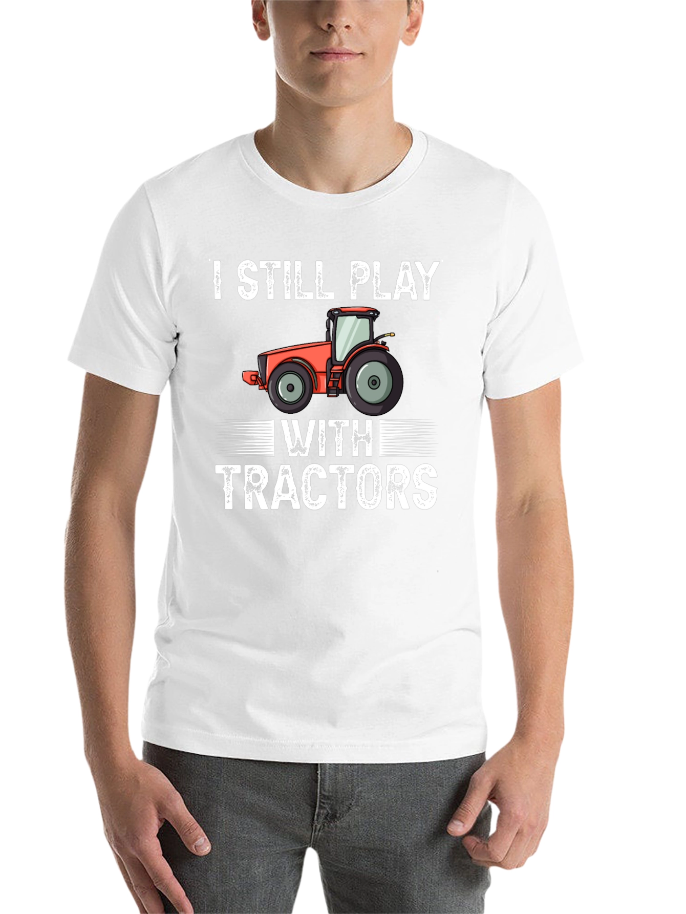 Black I Still Play With Tractors Graphic Tee view 14