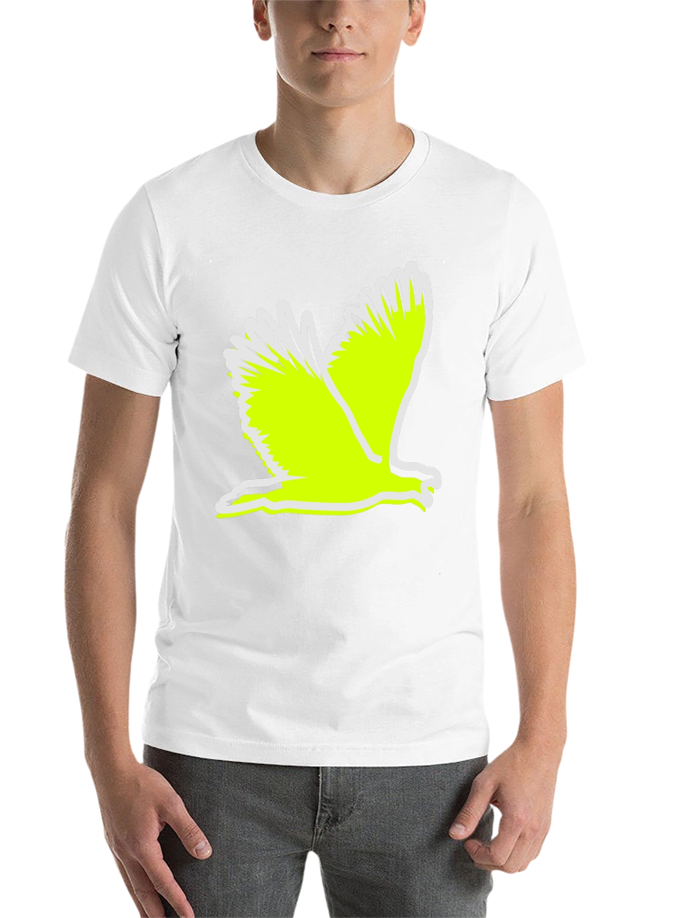 Black Black T-Shirt with Flying Bird Graphic view 14