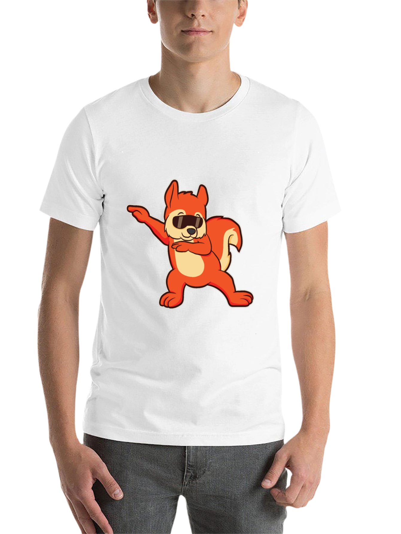Black Dabbing Squirrel Graphic Tee - Cool & Fun view 14