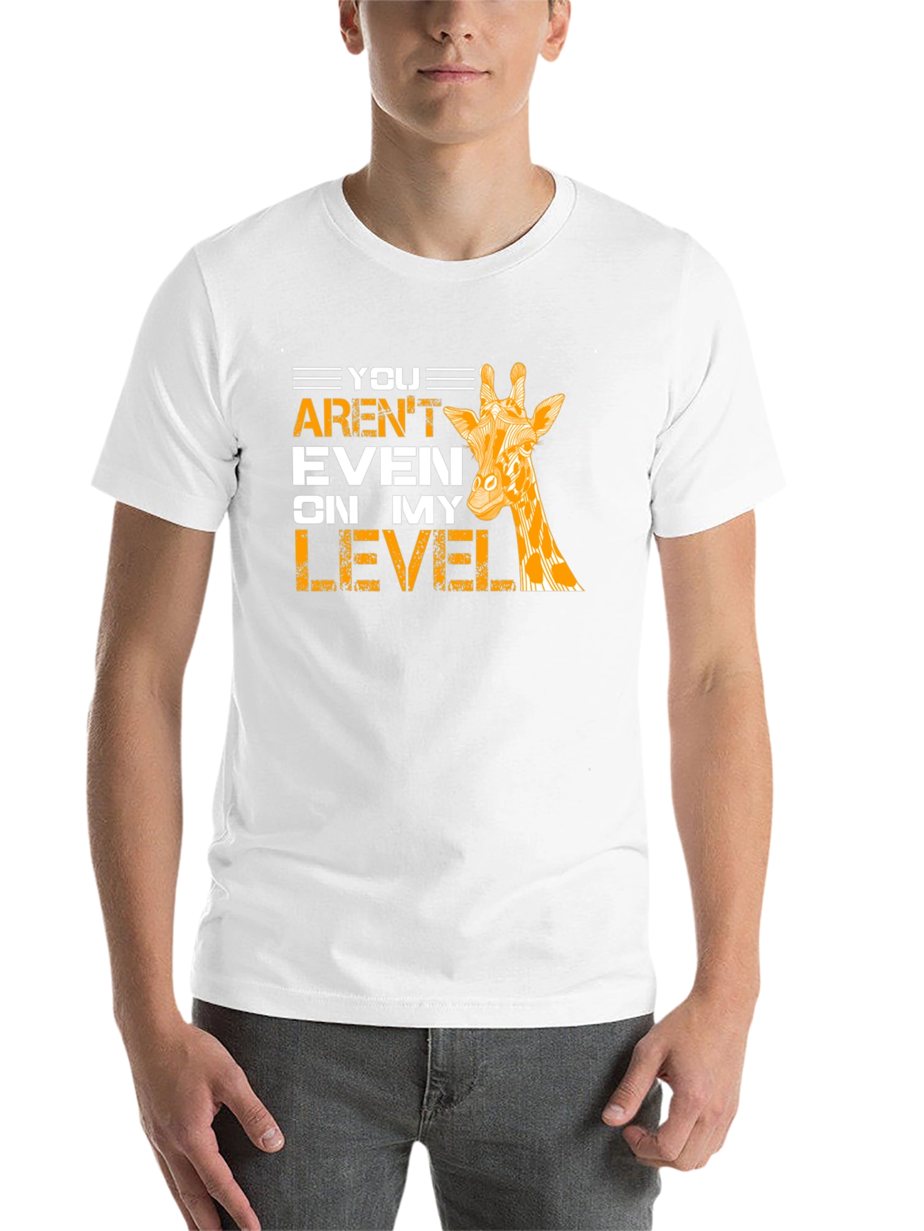 Black Giraffe Level T-Shirt - Funny Animal Tee view 14