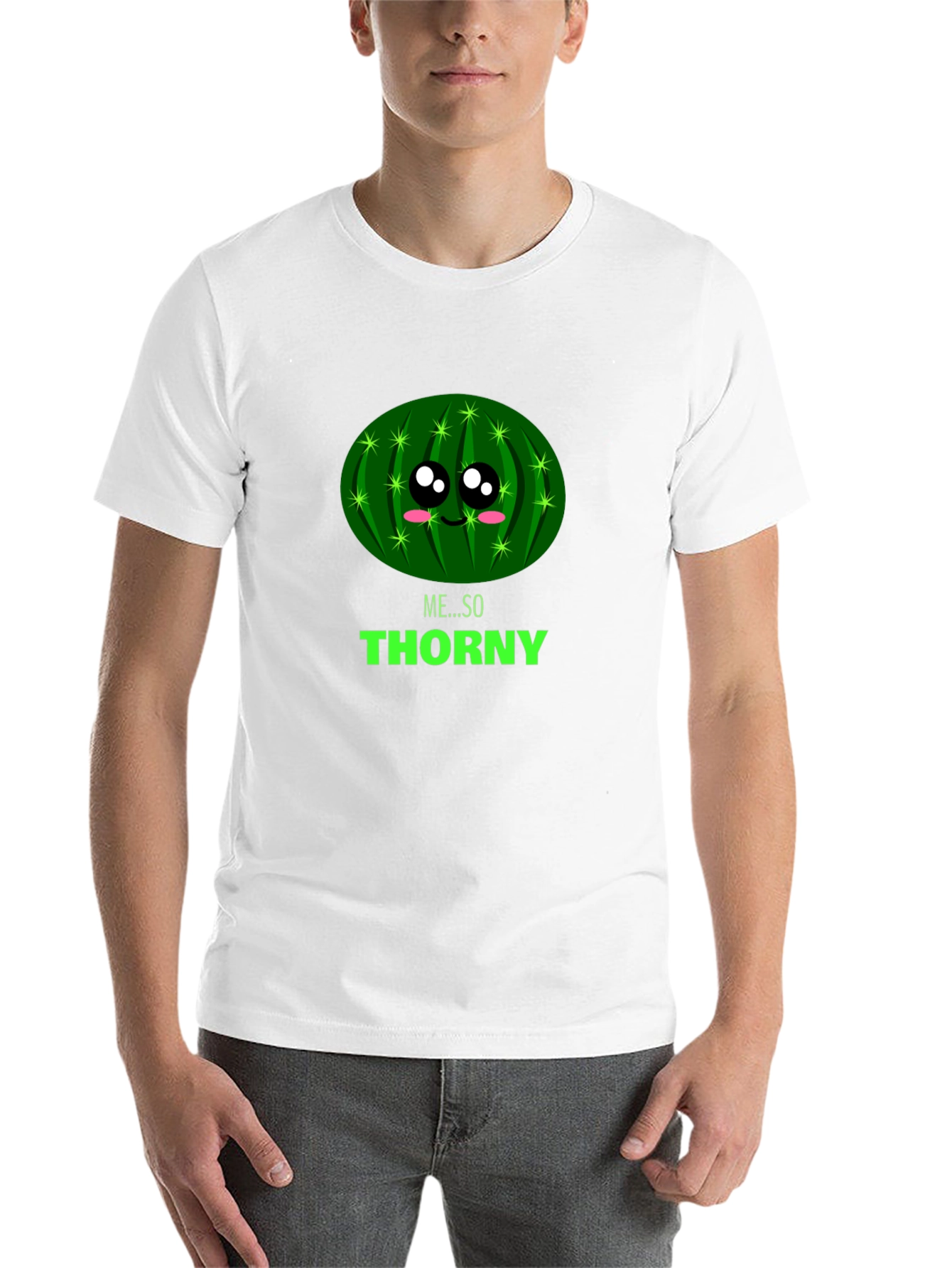 Black Me... So Thorny Black T-Shirt - Funny Cactus Graphic Tee view 14