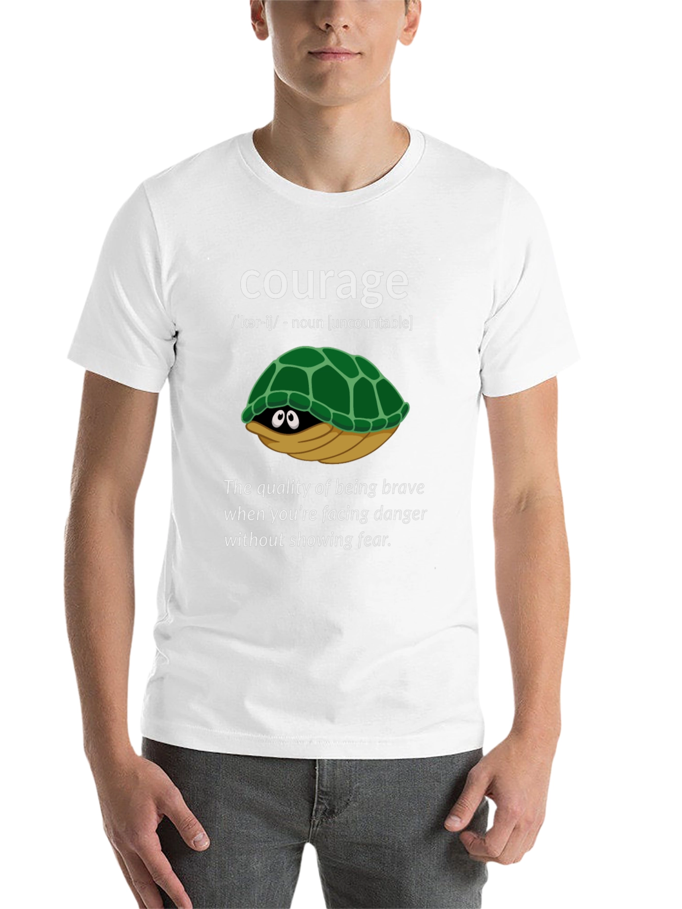 Black Courage Turtle Graphic T-Shirt - Definition Tee view 14