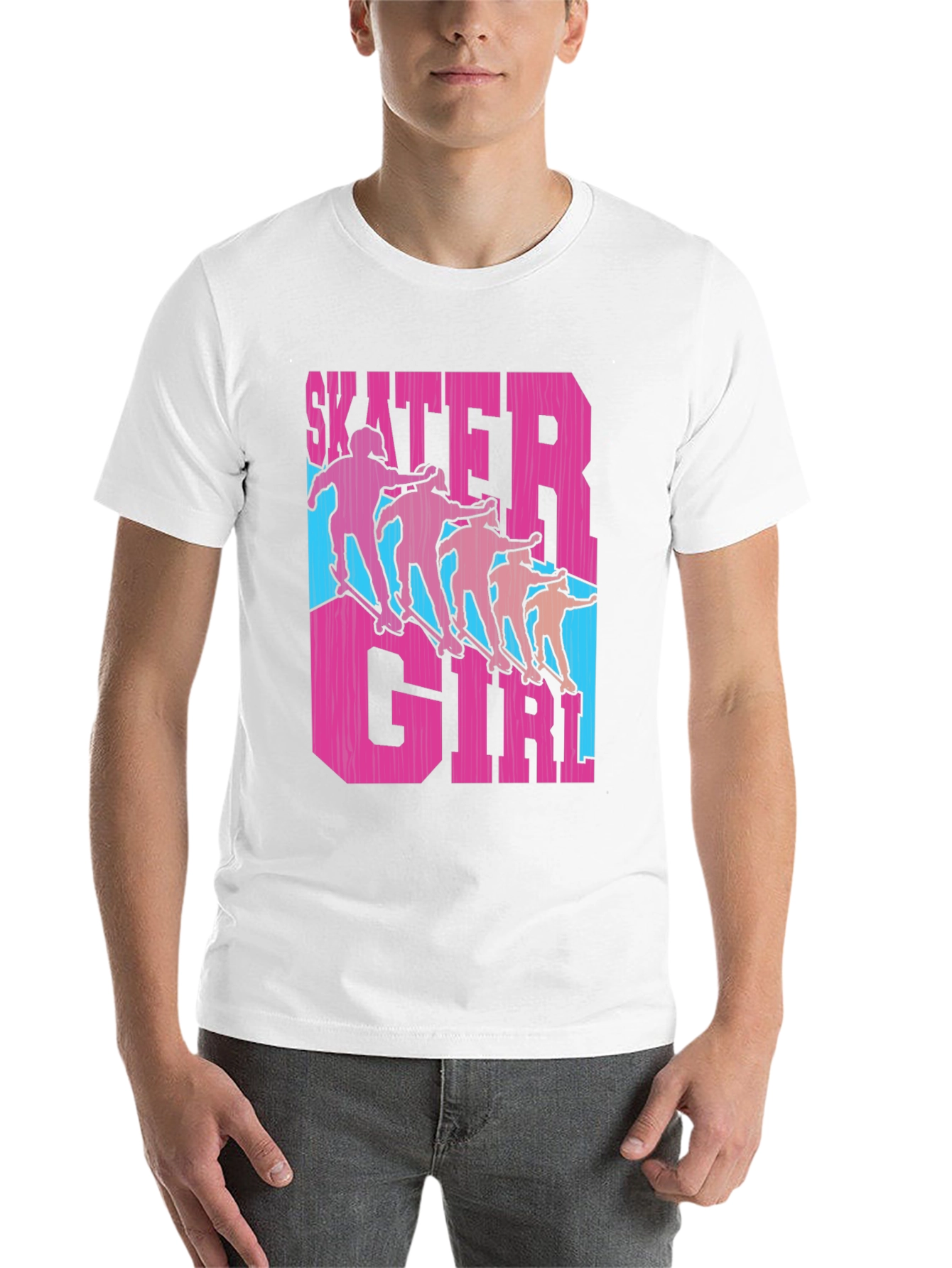 Black Skater Girl Graphic Tee - Funky Retro Style view 14