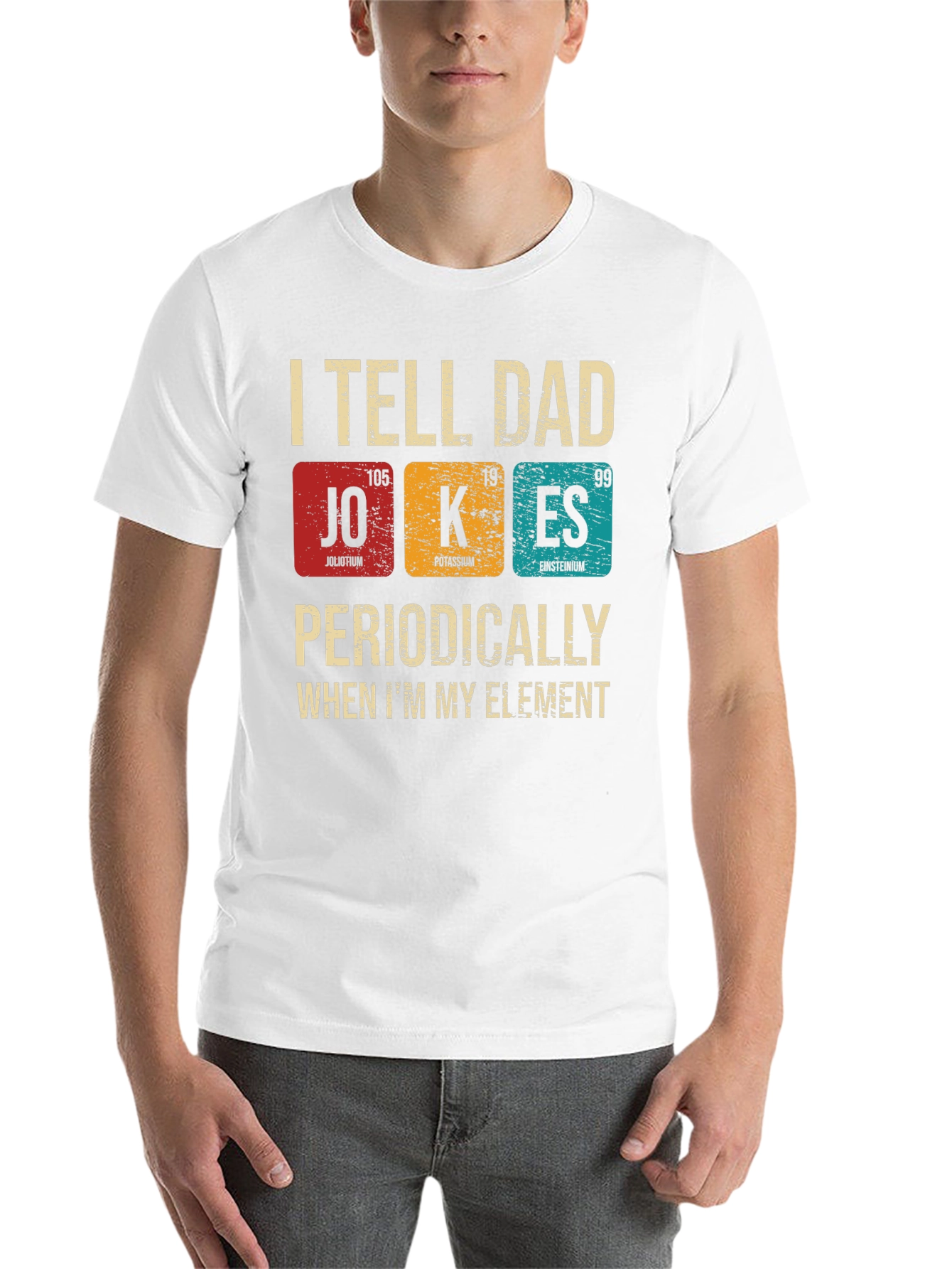 Black Periodic Table Dad Jokes T-Shirt view 14