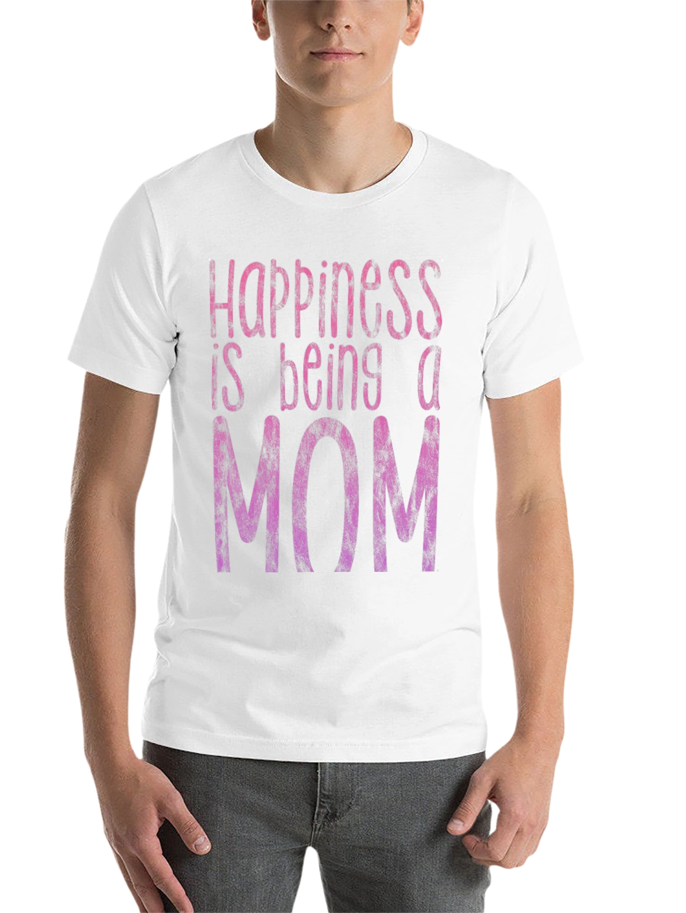 Black Happiness Is Being A Mom T-Shirt - Black view 14