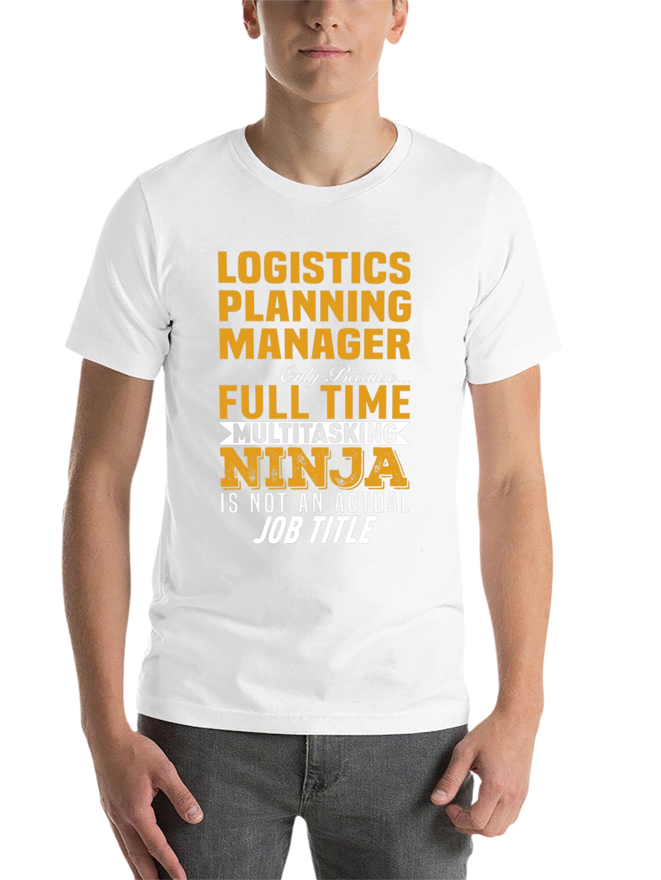Black Logistics Planning Manager Full Time Ninja T-Shirt view 14