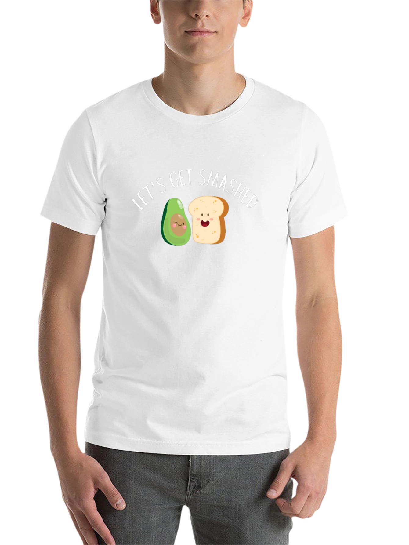 Black Let's Get Smashed Avocado Toast Funny Graphic Tee view 14