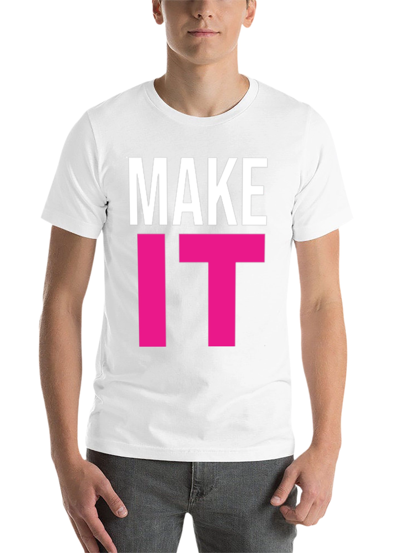 Black Make It Happen Graphic Tee - Bold Statement T-Shirt view 14