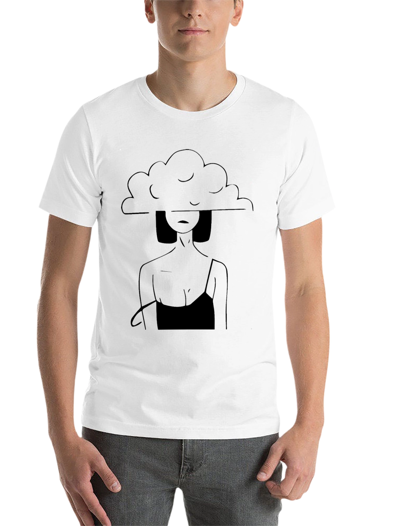Cloud Mind Woman Graphic Tee - Black - 14