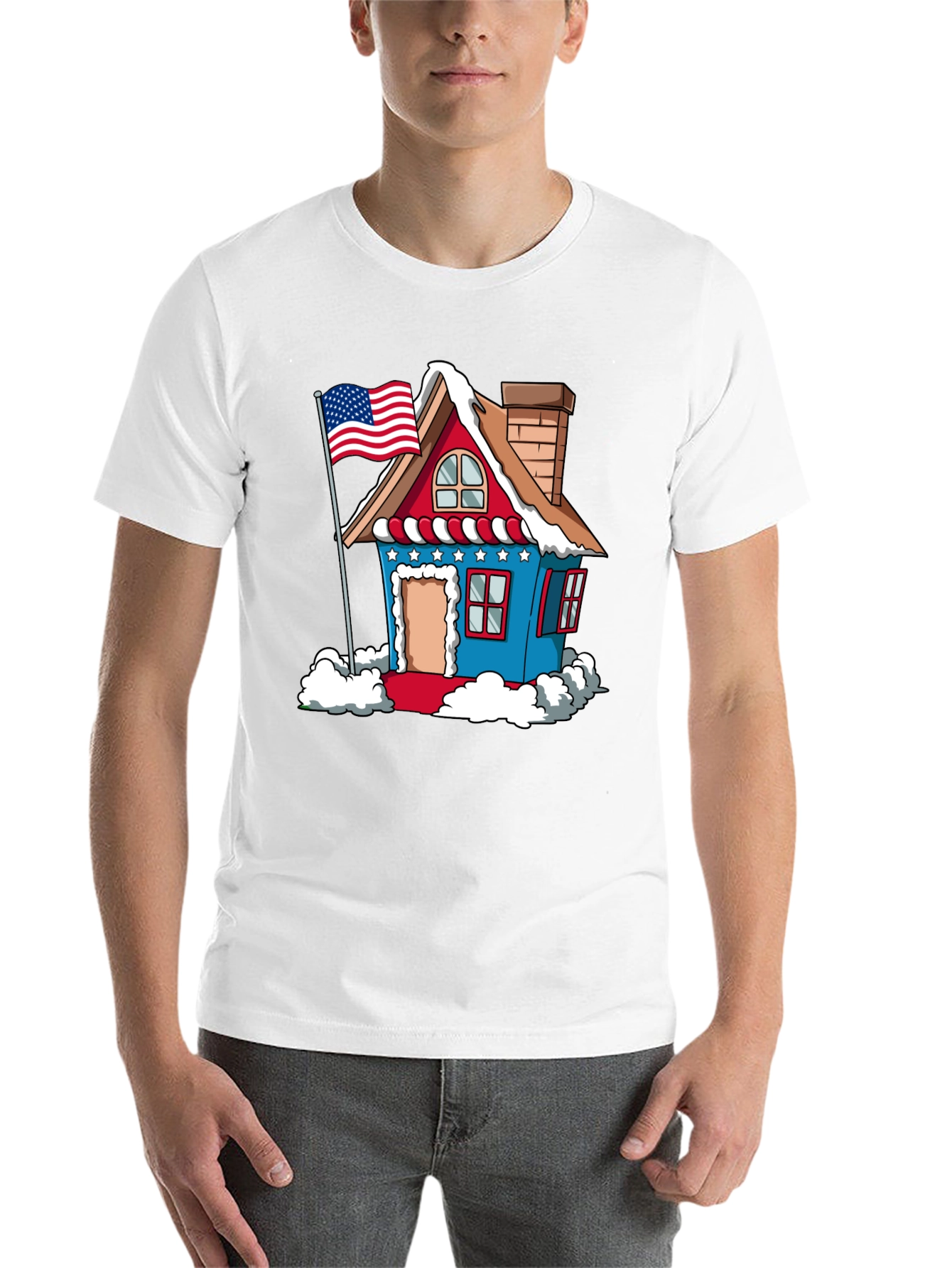 Black Patriotic House T-Shirt view 14